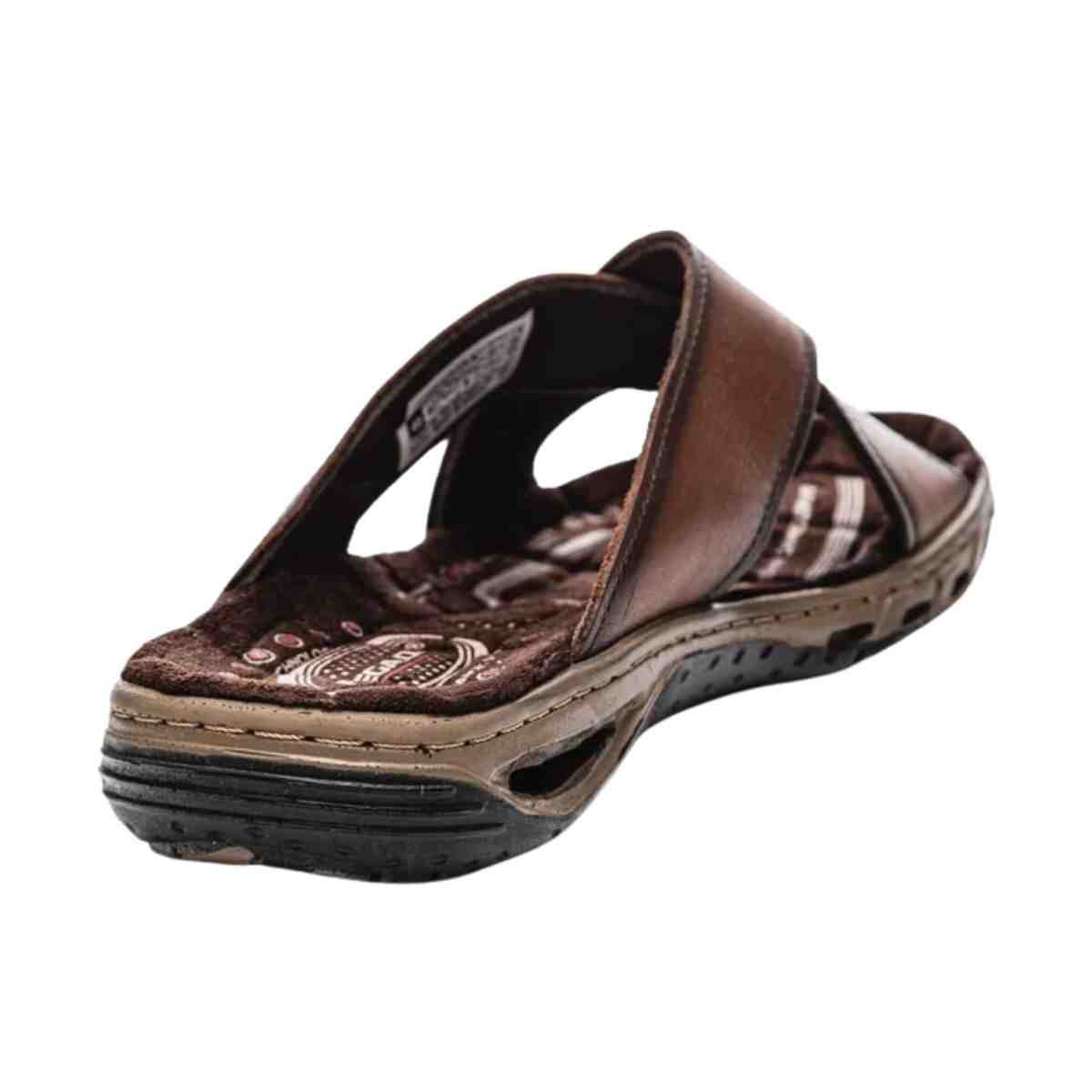 Chinelo Masculino Slide Pegada Marrom Marrom 5