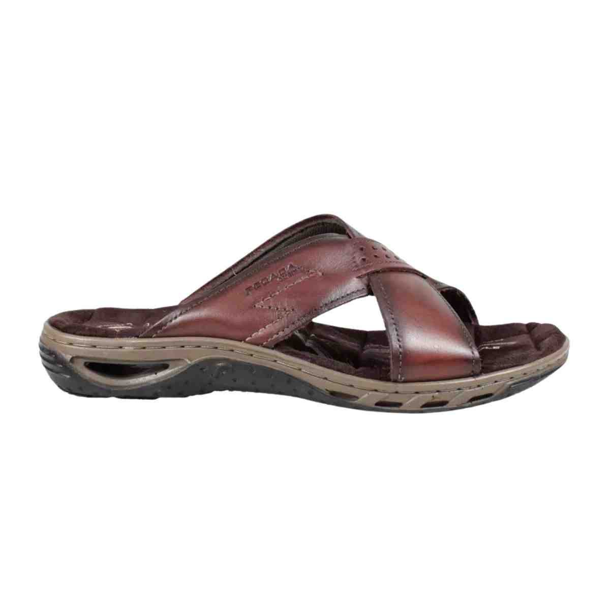 Chinelo Masculino Slide Pegada Marrom