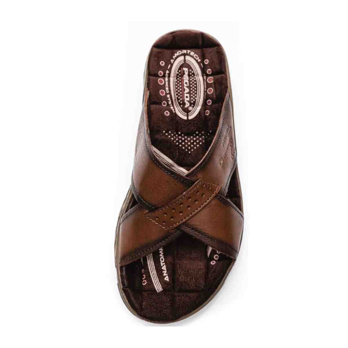Chinelo Masculino Slide Pegada Marrom Marrom 3