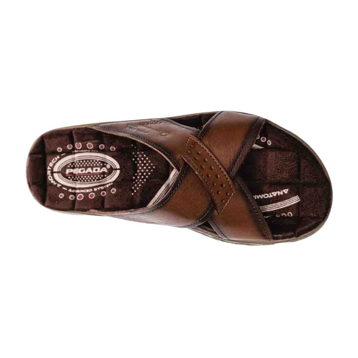 Chinelo Masculino Slide Pegada Marrom Marrom 6