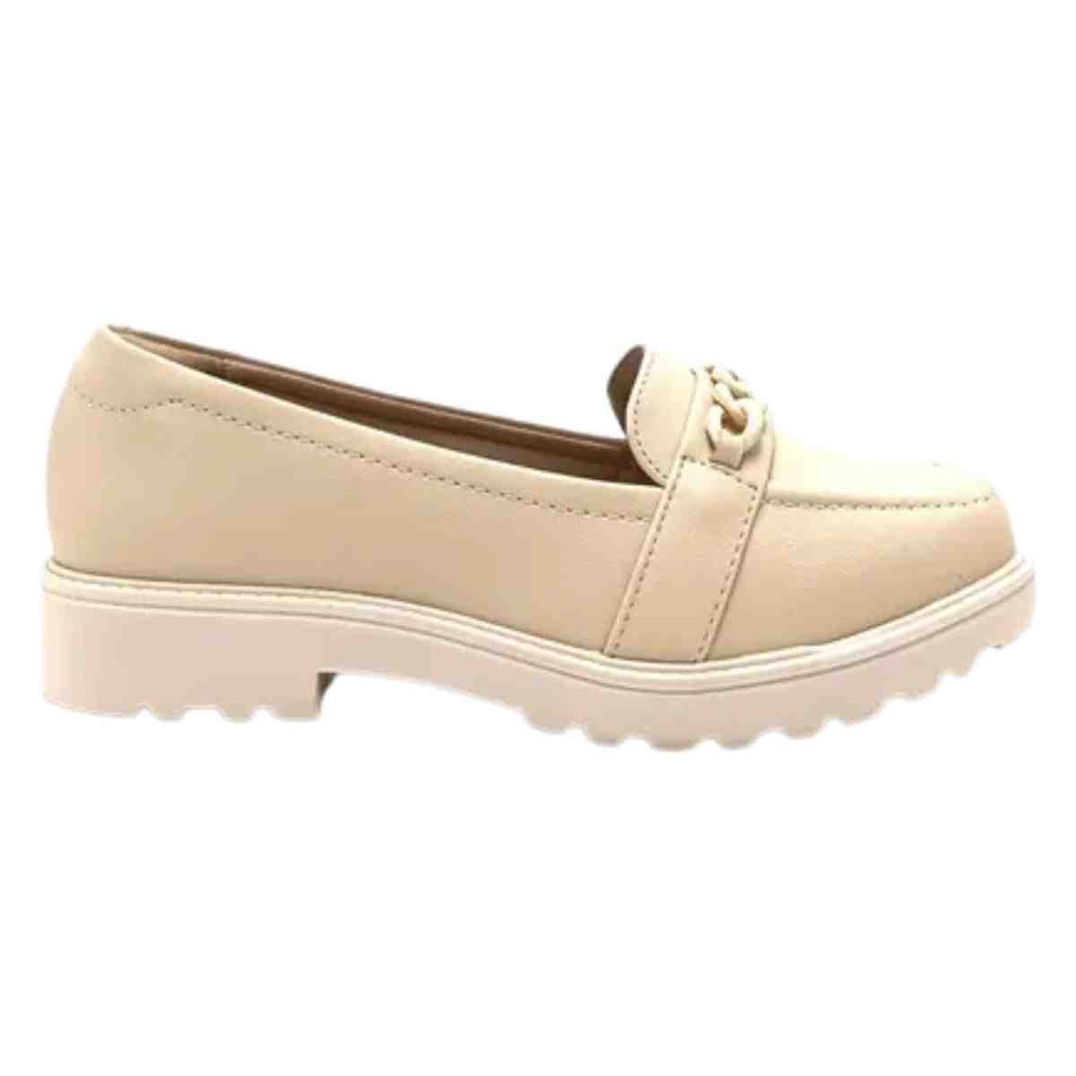 Sapato Feminino Mocassim  Modare Creme