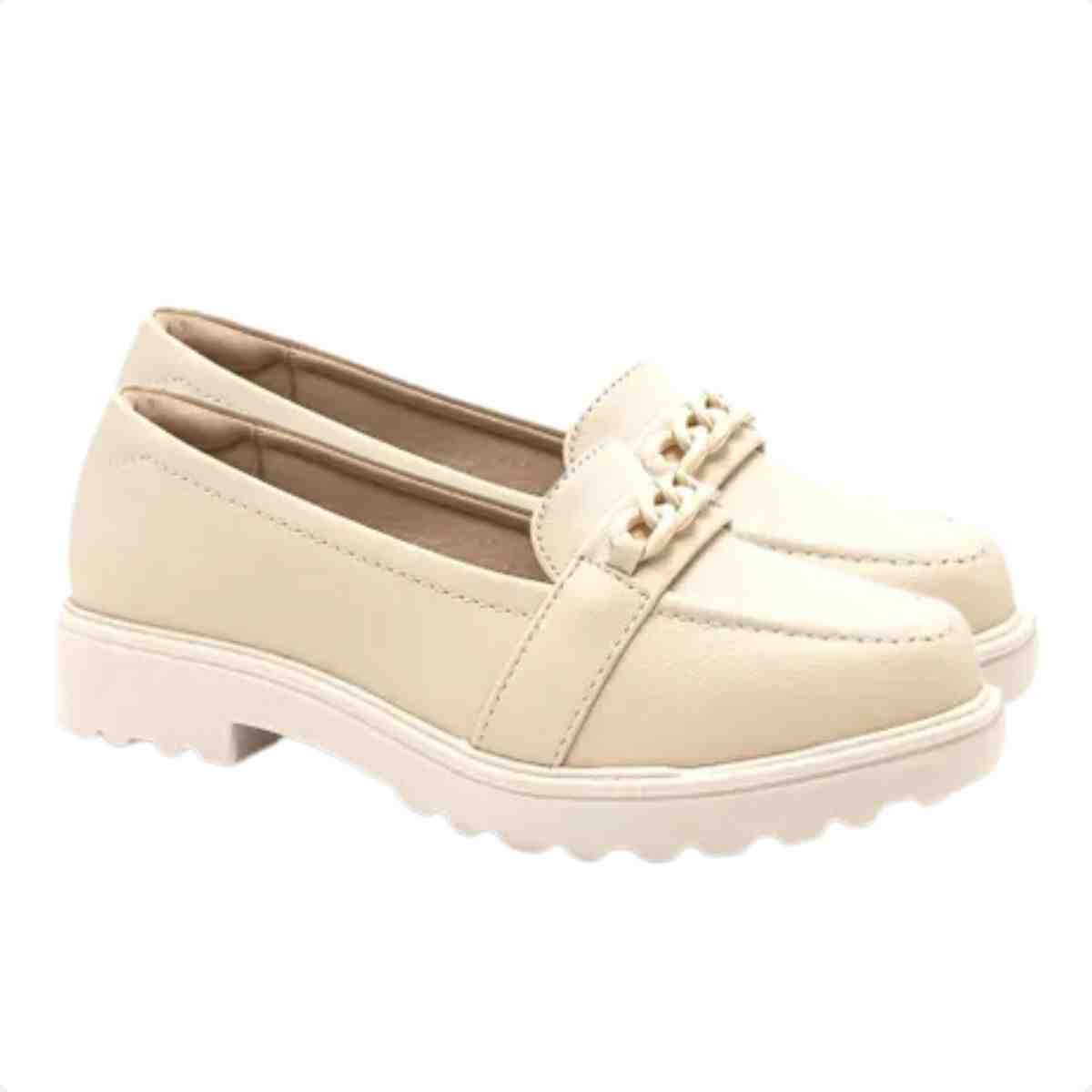 Sapato Feminino Mocassim  Modare Creme Bege 2