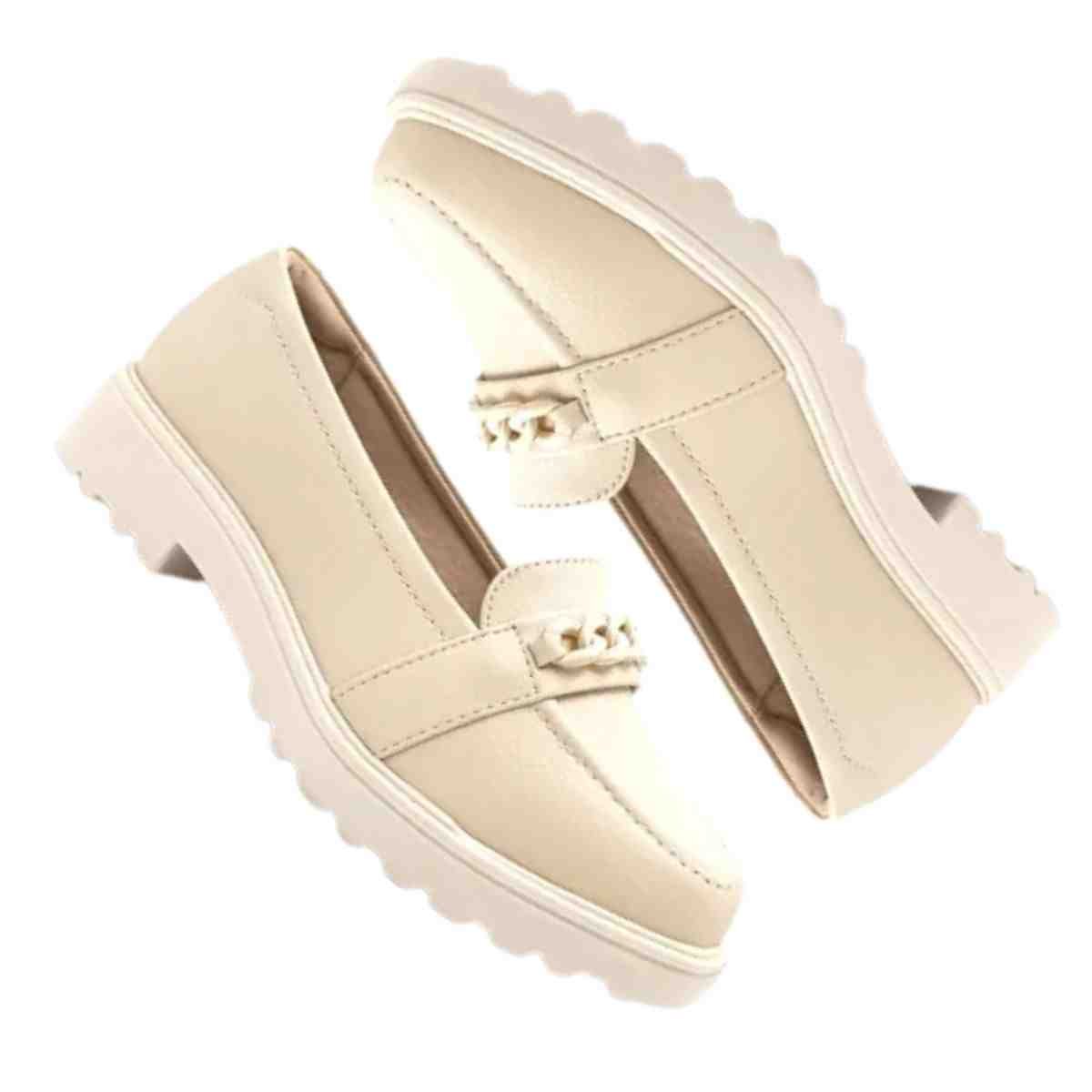 Sapato Feminino Mocassim  Modare Creme Bege 7