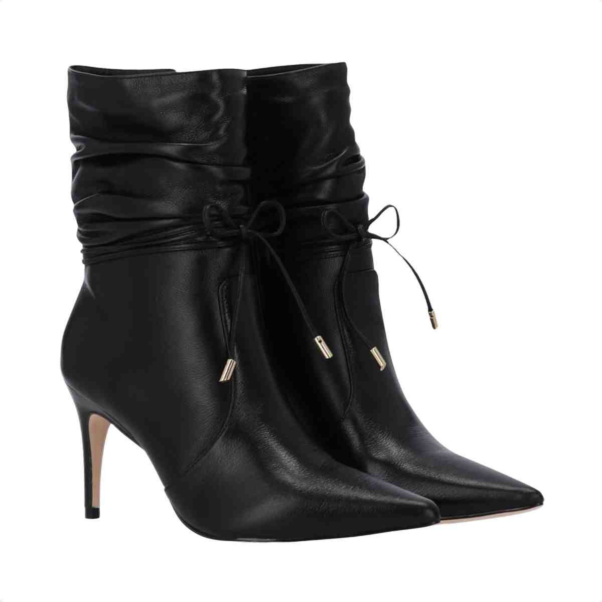 Bota Cano Médio Feminino Luz Da Lua Preto Preto 2