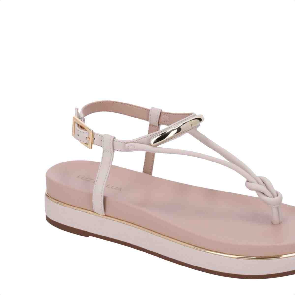 Sandalia Papete Feminino Luz Da Lua Panna Branco 3