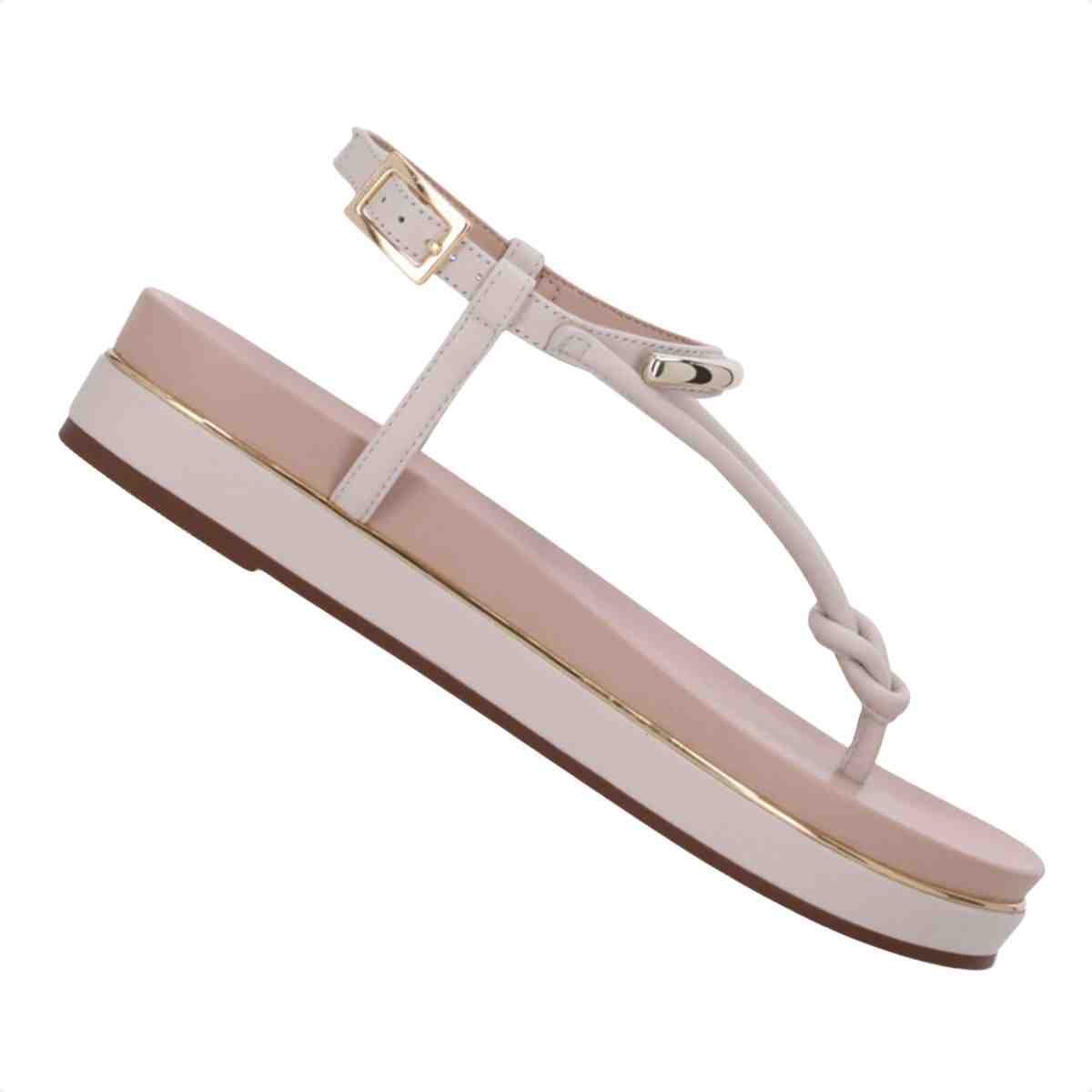 Sandalia Papete Feminino Luz Da Lua Panna Branco 5