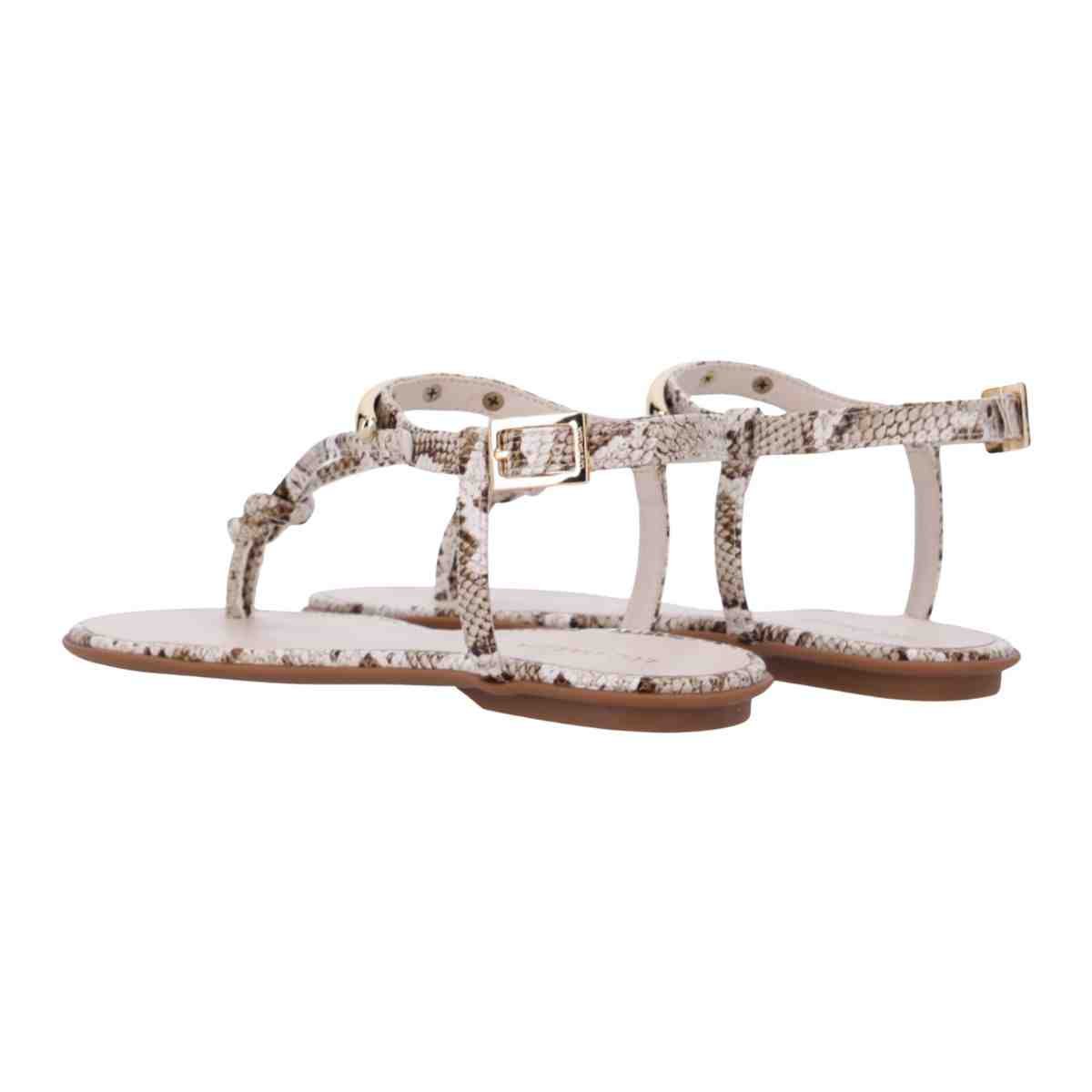 Sandalia Rasteira Feminina Luz Da Lua Snake Panna Animal Print 4