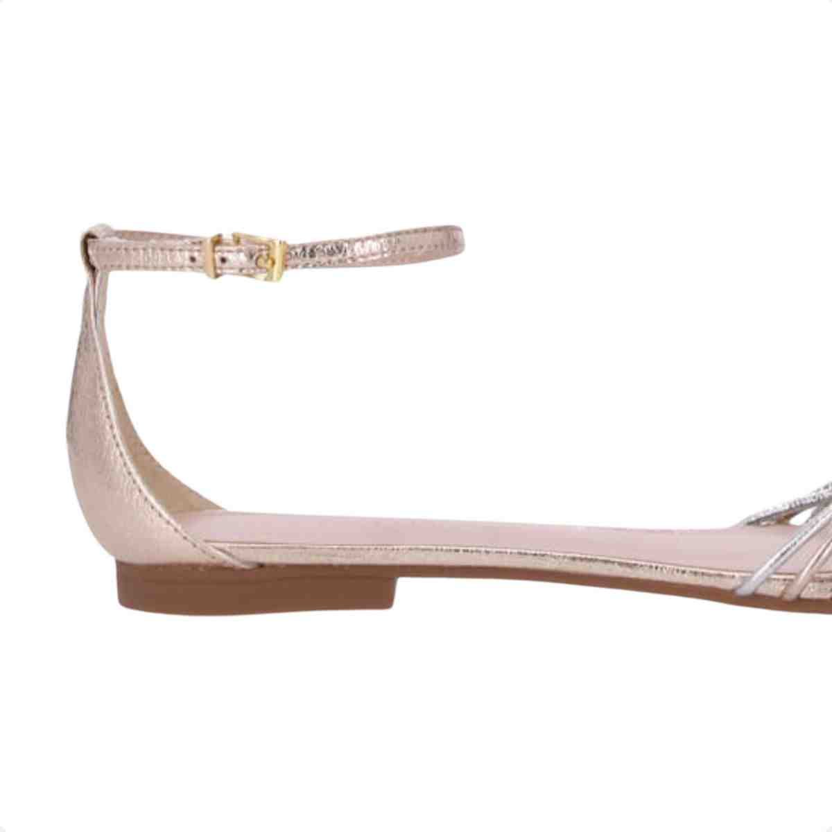 Sandalia Rasteira Feminino Luz Da Lua Venus Ouro E Prata Dourado/Prata 7