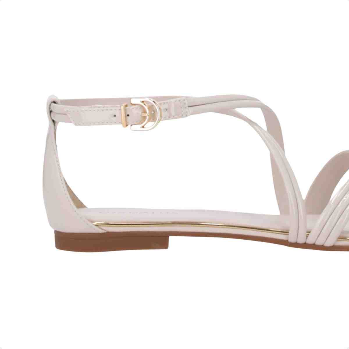 Sandalia Rasteira Feminina Luz Da Lua Verona Panna Branco 7