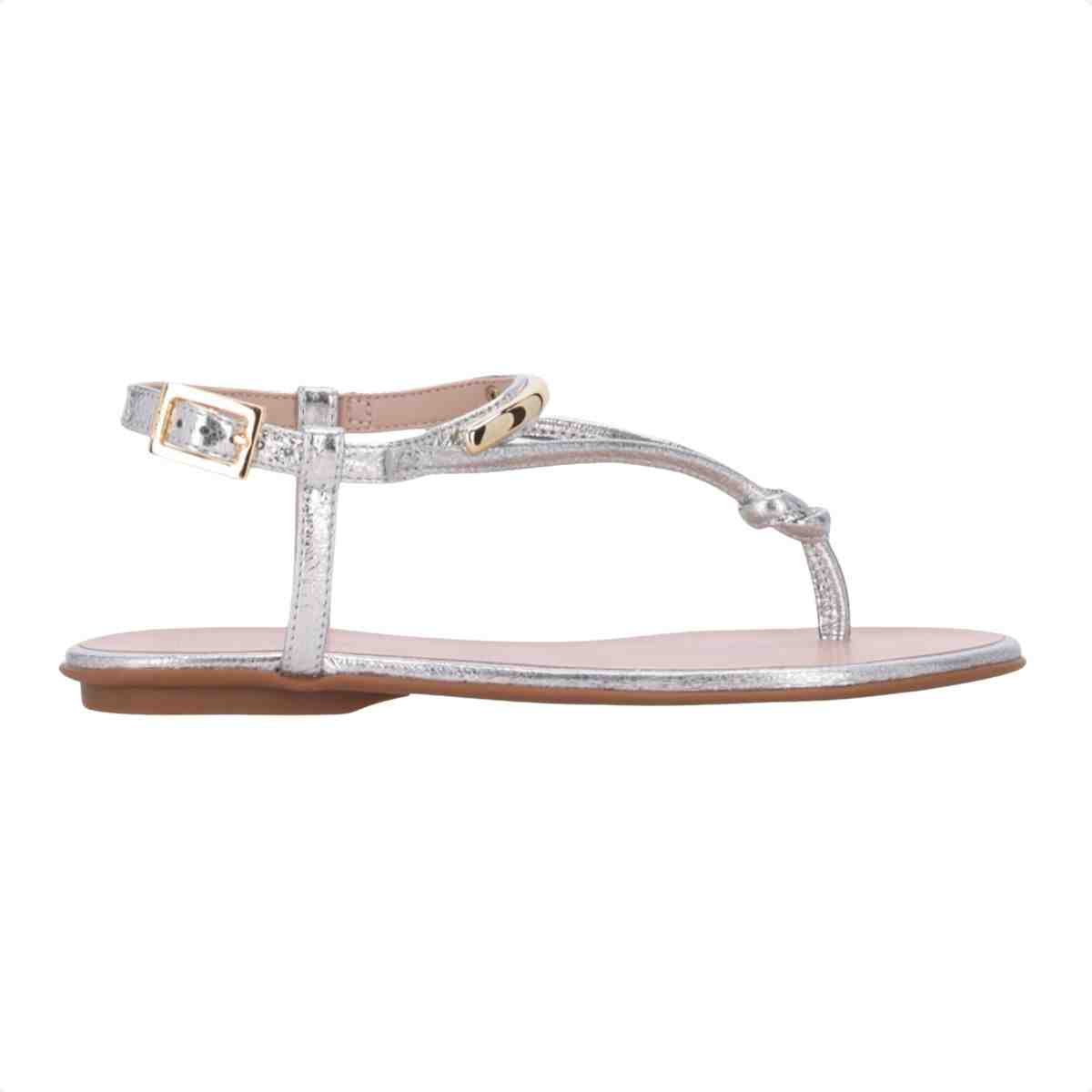 Sandalia Rasteira Feminino Luz Da Lua Venus Prata