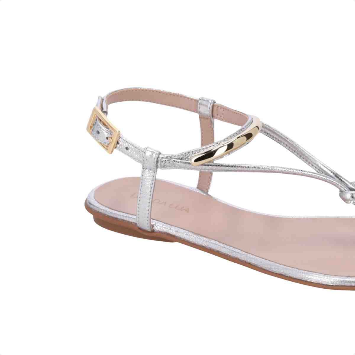 Sandalia Rasteira Feminino Luz Da Lua Venus Prata Prata 3