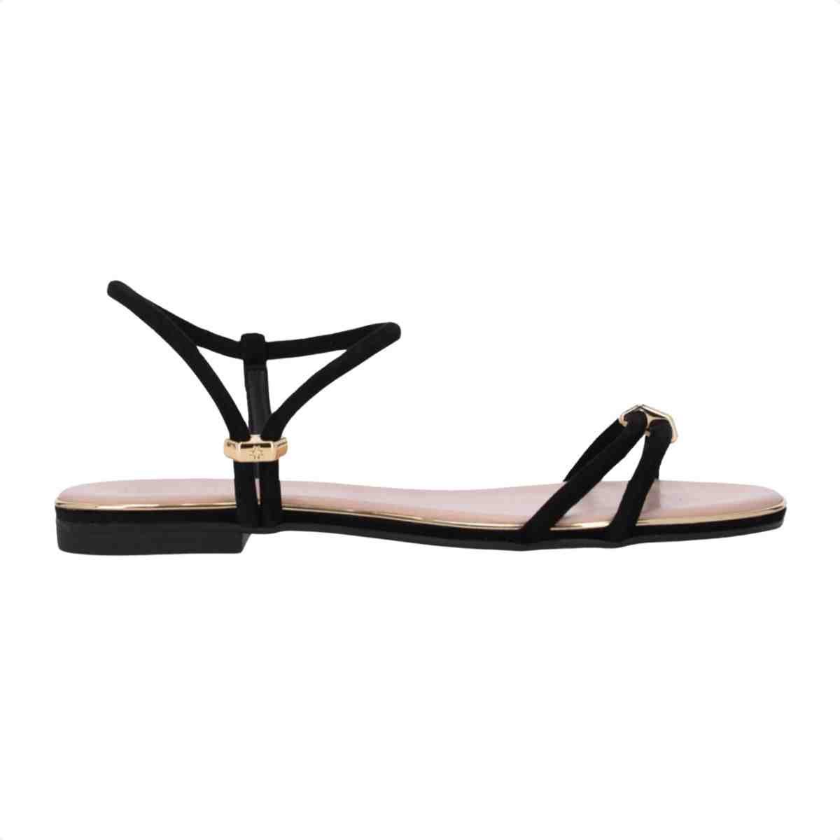 Sandalia Rasteira Feminino Luz Da Lua Preto