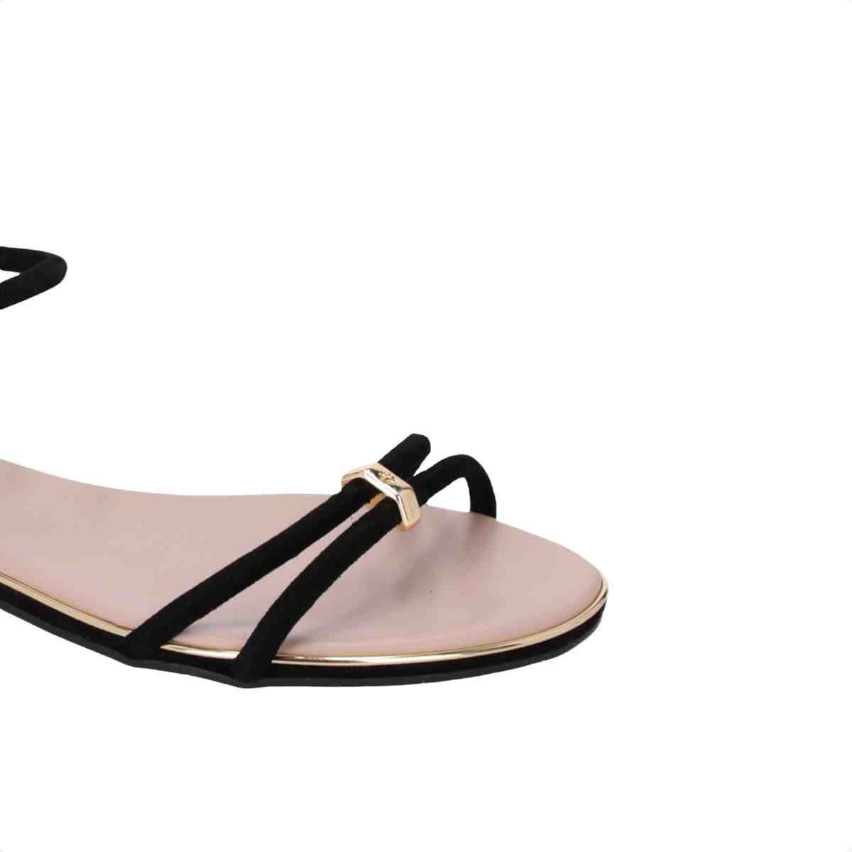 Sandalia Rasteira Feminino Luz Da Lua Preto Preto 3