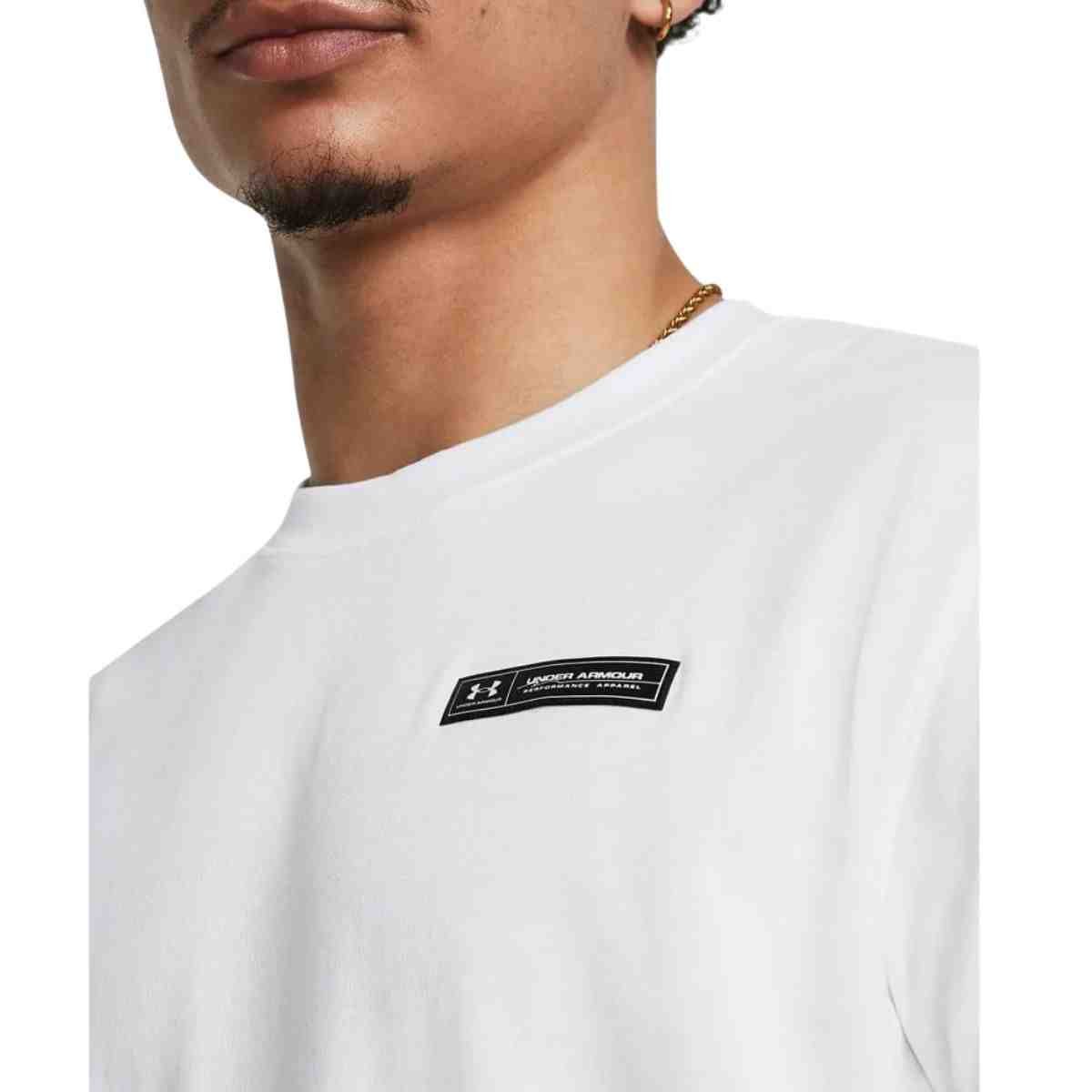 Camiseta Masculina Under Armour Heavyweight Branca Branco 2