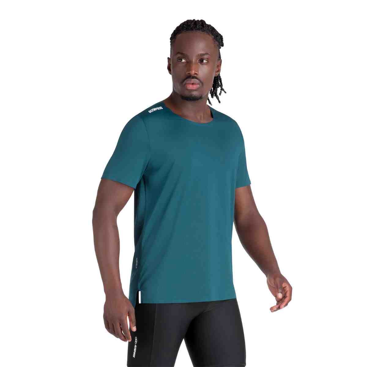 Camiseta Masculina Olympikus Corre Verde Azul 2