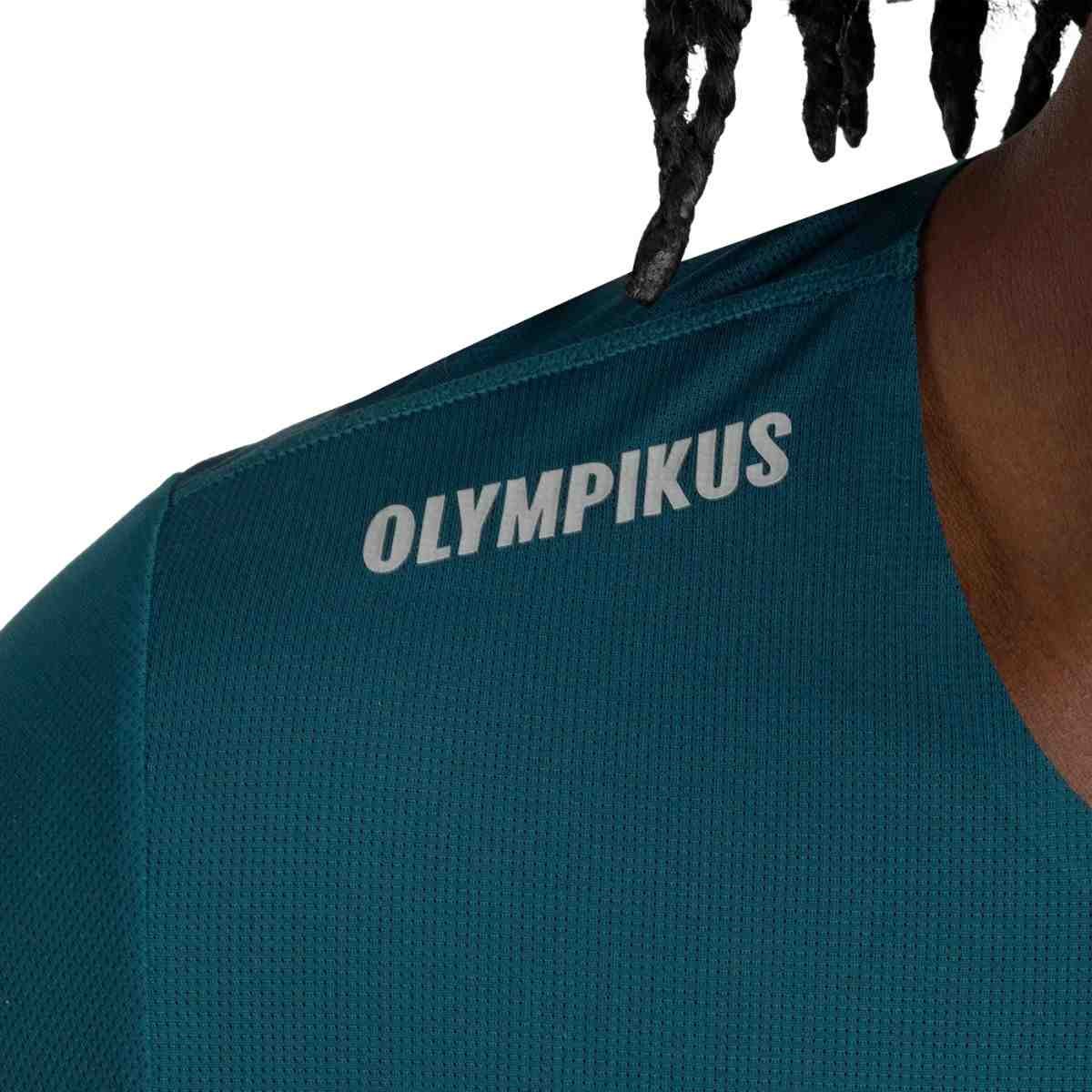 Camiseta Masculina Olympikus Corre Verde Azul 3