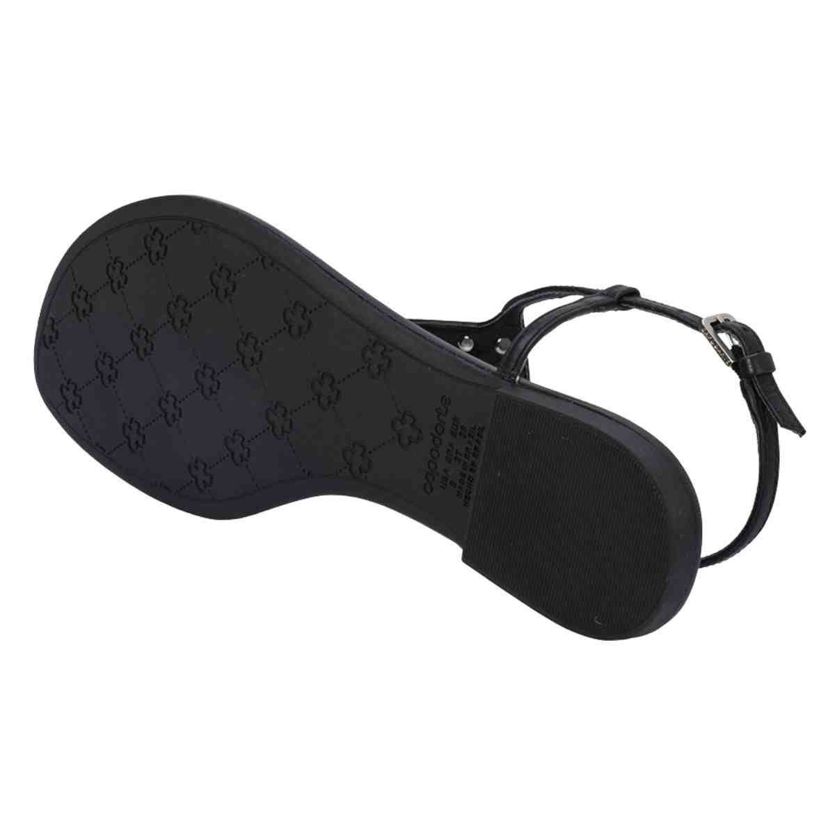 Sandália Feminina Rasteira Capodarte Preta Preto 7