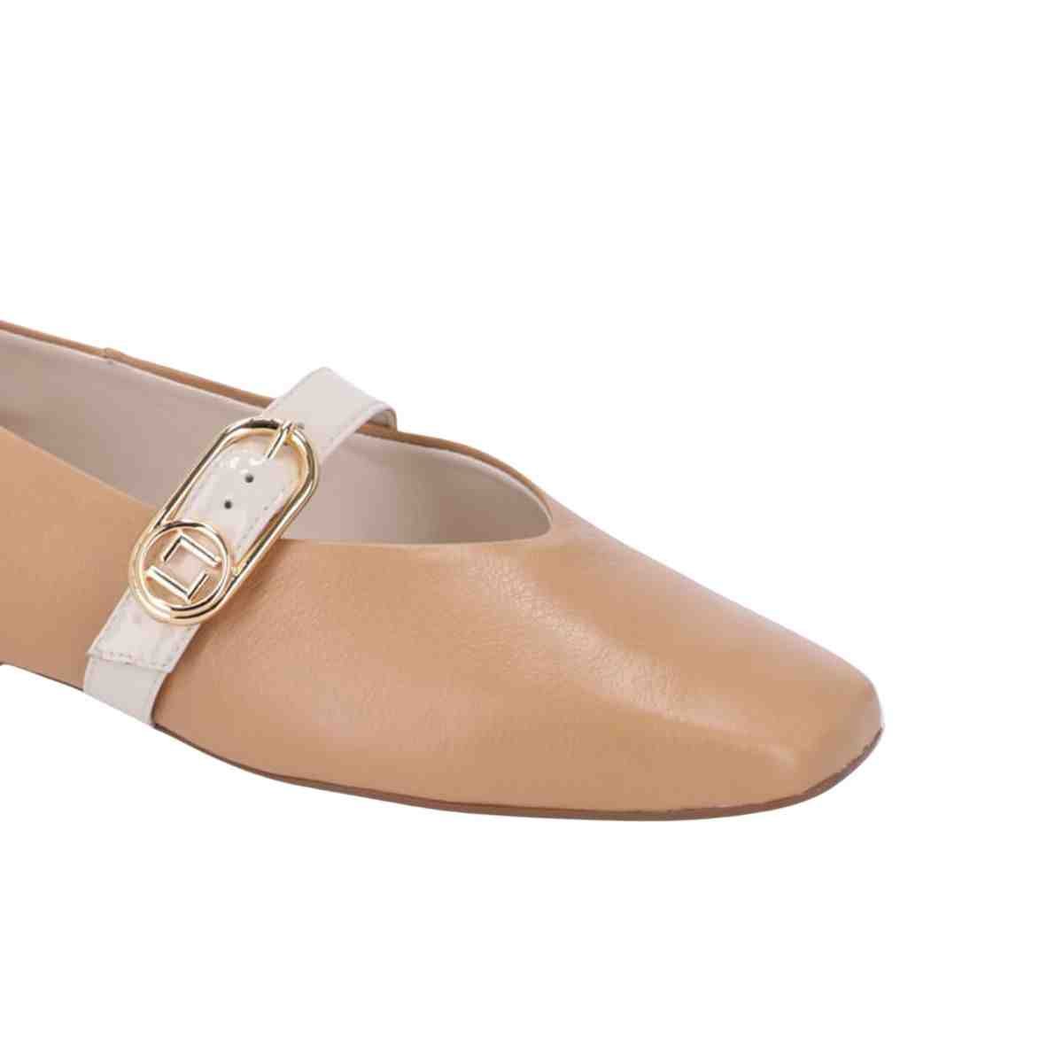 Sapatilha Bico Quadrado Feminino Luz Da Lua Atacama Panna Bege 4