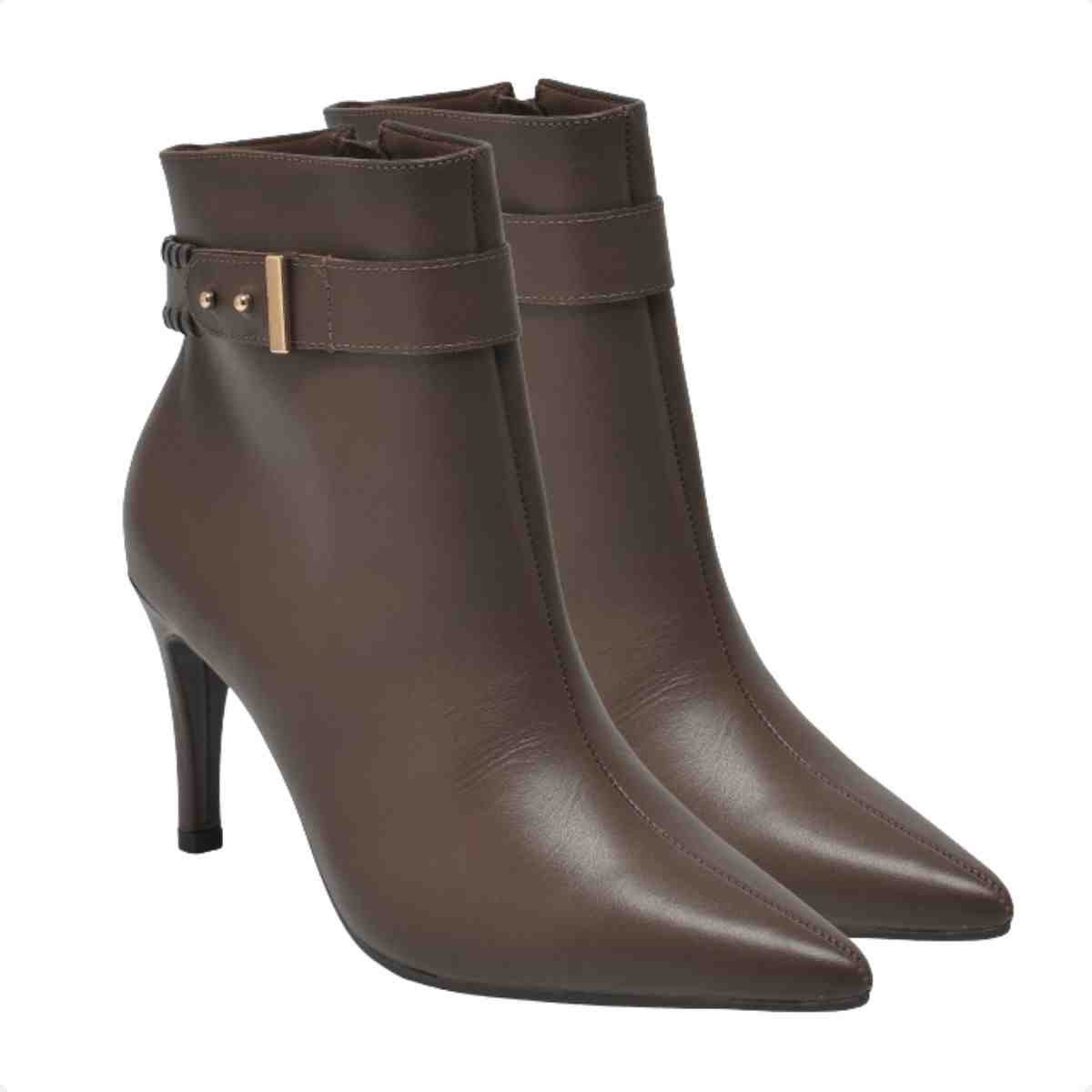 Bota Feminina Cano Baixo Via Marte Canela Marrom 2