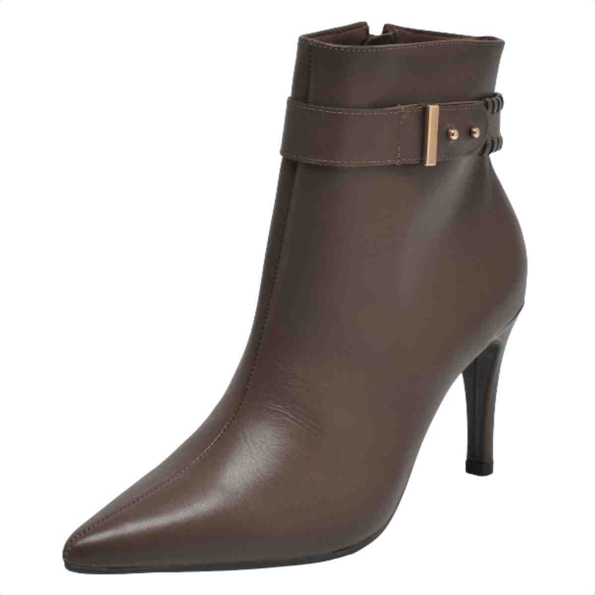 Bota Feminina Cano Baixo Via Marte Canela Marrom 3