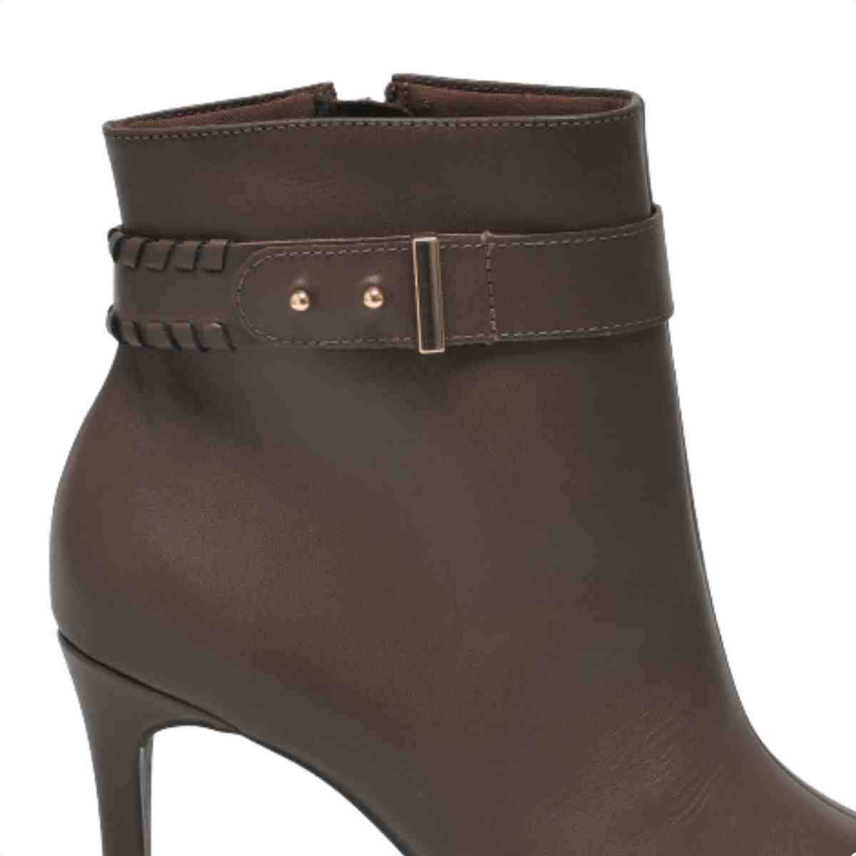 Bota Feminina Cano Baixo Via Marte Canela Marrom 4