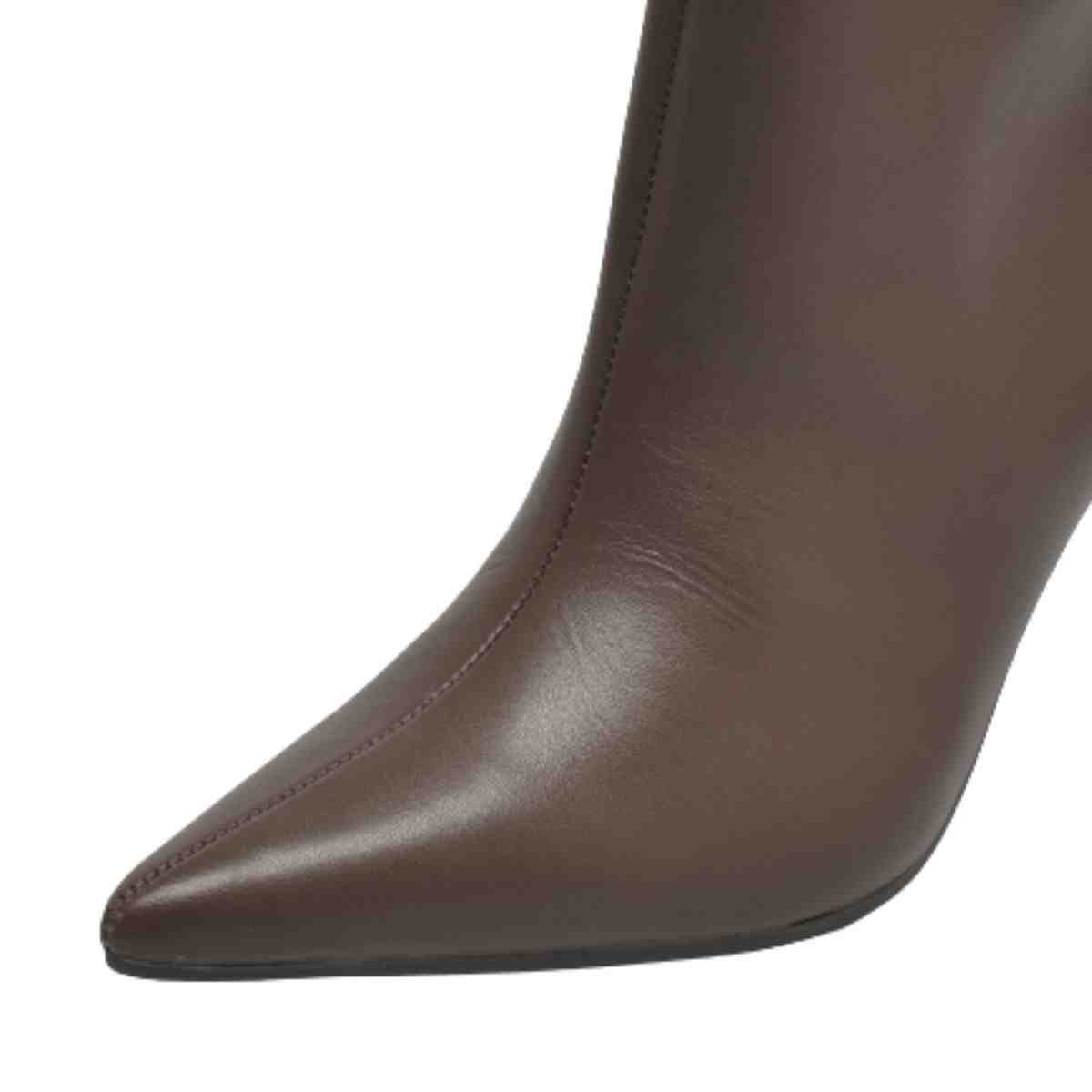 Bota Feminina Cano Baixo Via Marte Canela Marrom 5