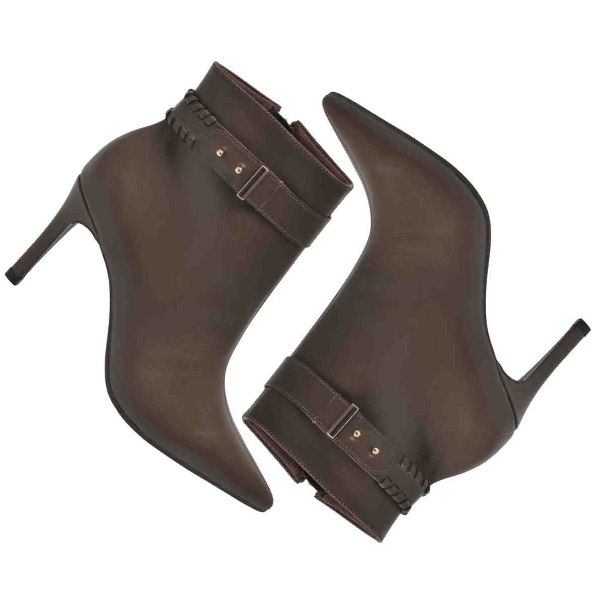 Bota Feminina Cano Baixo Via Marte Canela Marrom 6