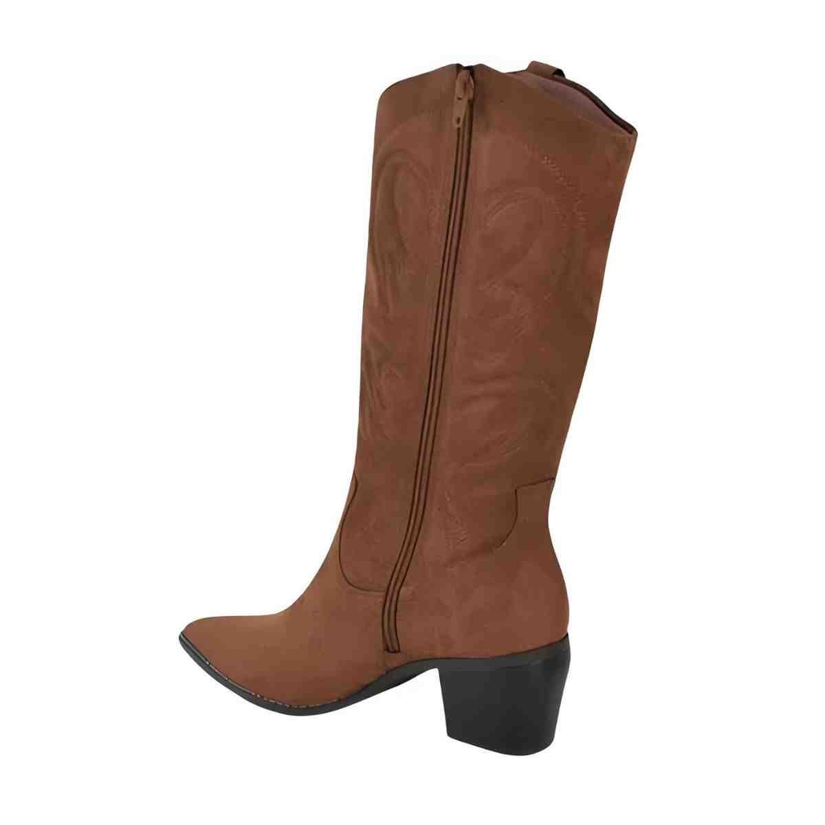 Bota Feminina Country Via Marte Marrom Marrom 5