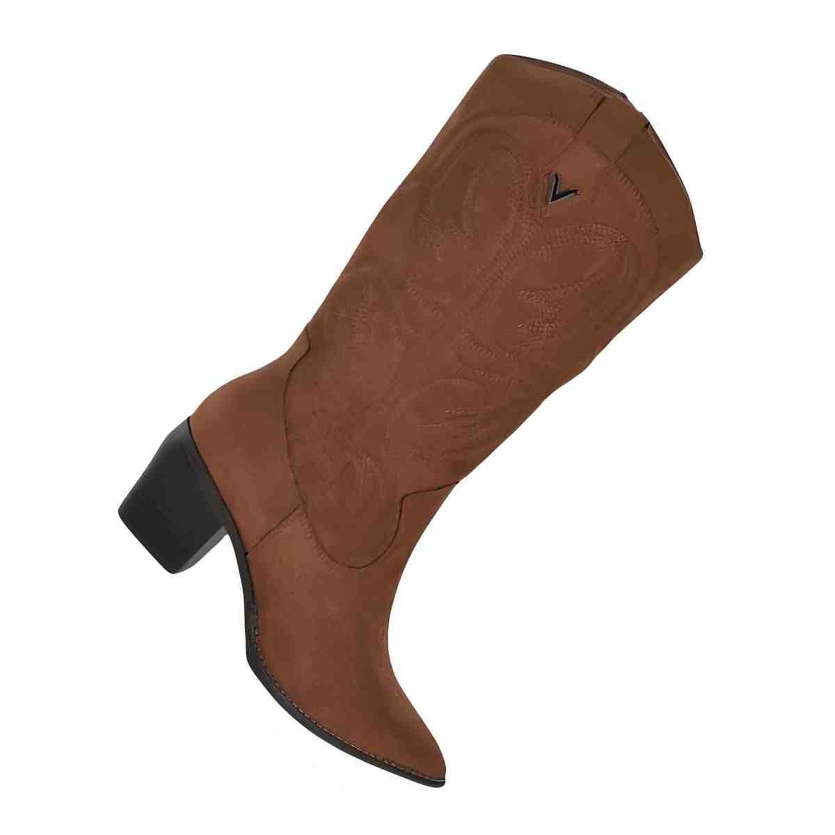 Bota Feminina Country Via Marte Marrom Marrom 7
