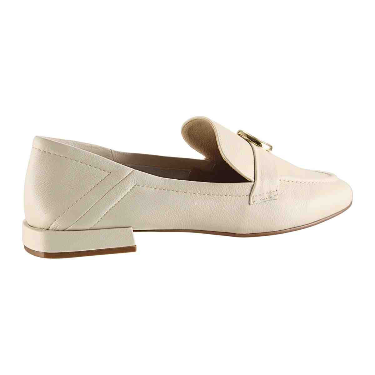 Sapato Mocassim Feminino Luz Da Lua Saara Panna Branco 4