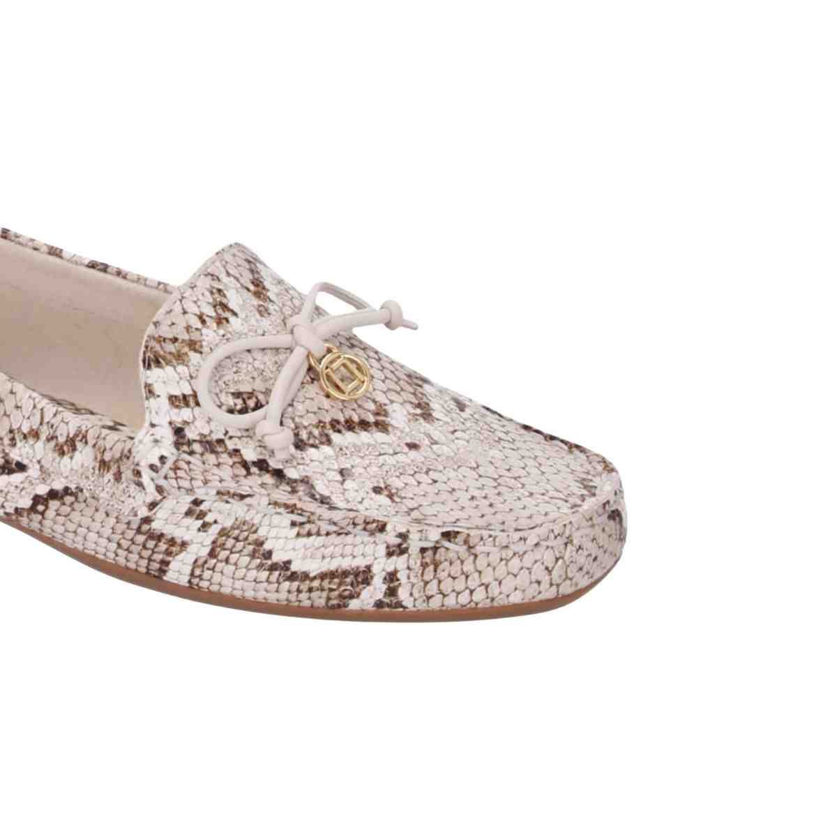 Sapato Mocassim Feminino Luz Da Lua Snake Panna Animal Print 4