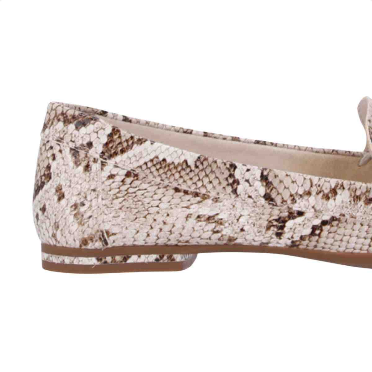 Sapato Mocassim Feminino Luz Da Lua Snake Panna Animal Print 6