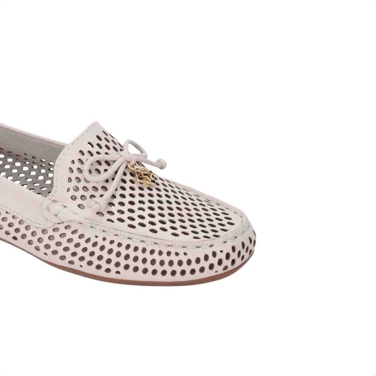 Sapato Mocassim Feminino Luz Da Lua New Ridge Panna Branco 3