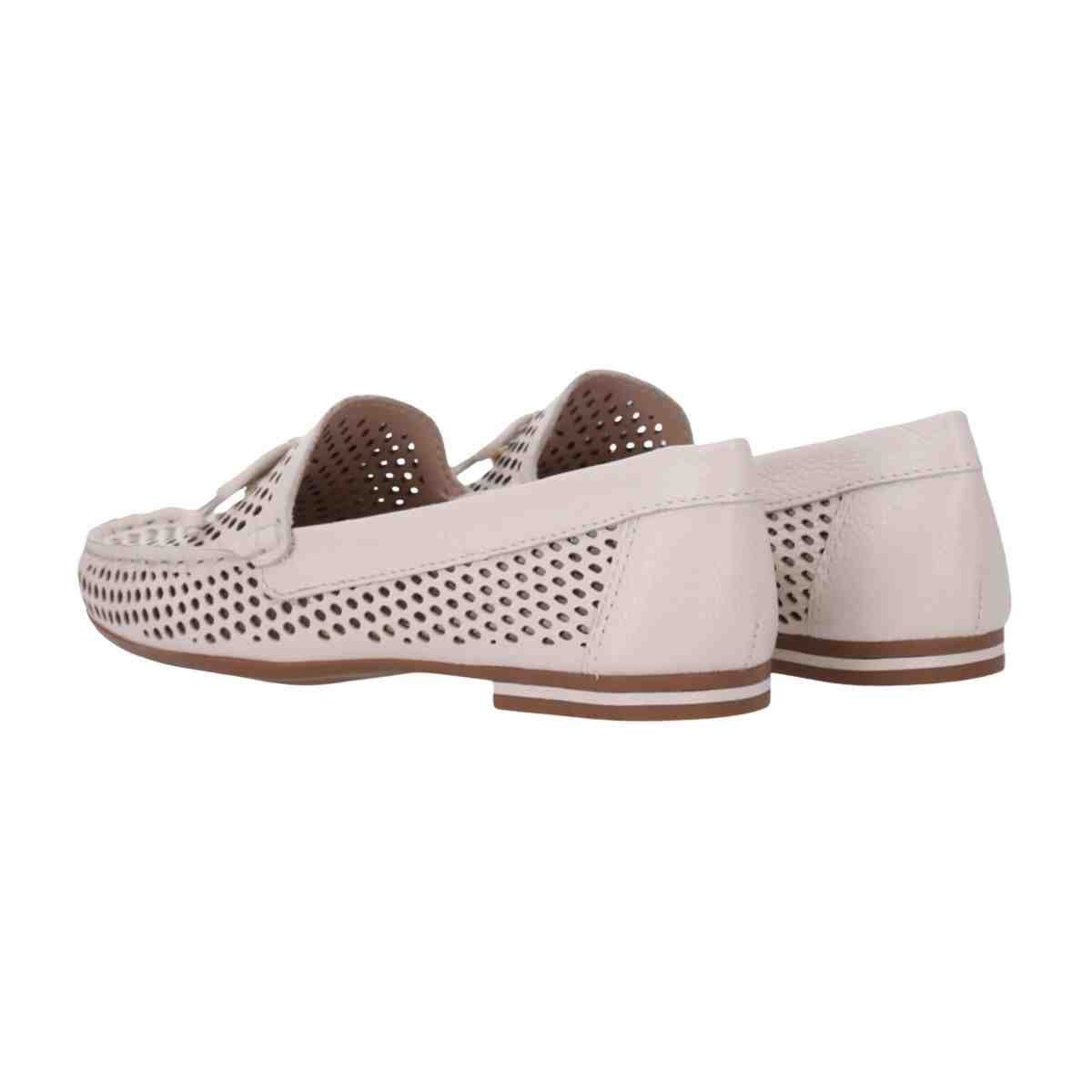 Sapato Mocassim Feminino Luz Da Lua New Ridge Panna Branco 4