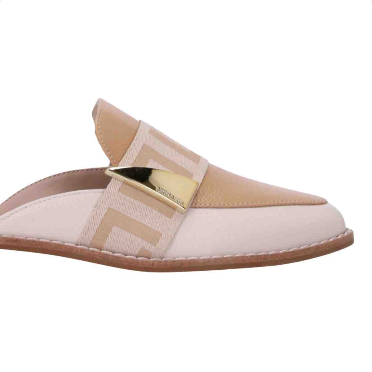 Sapato Mule Mocassim Feminino Luz Da Lua Panna Butter Bege 6