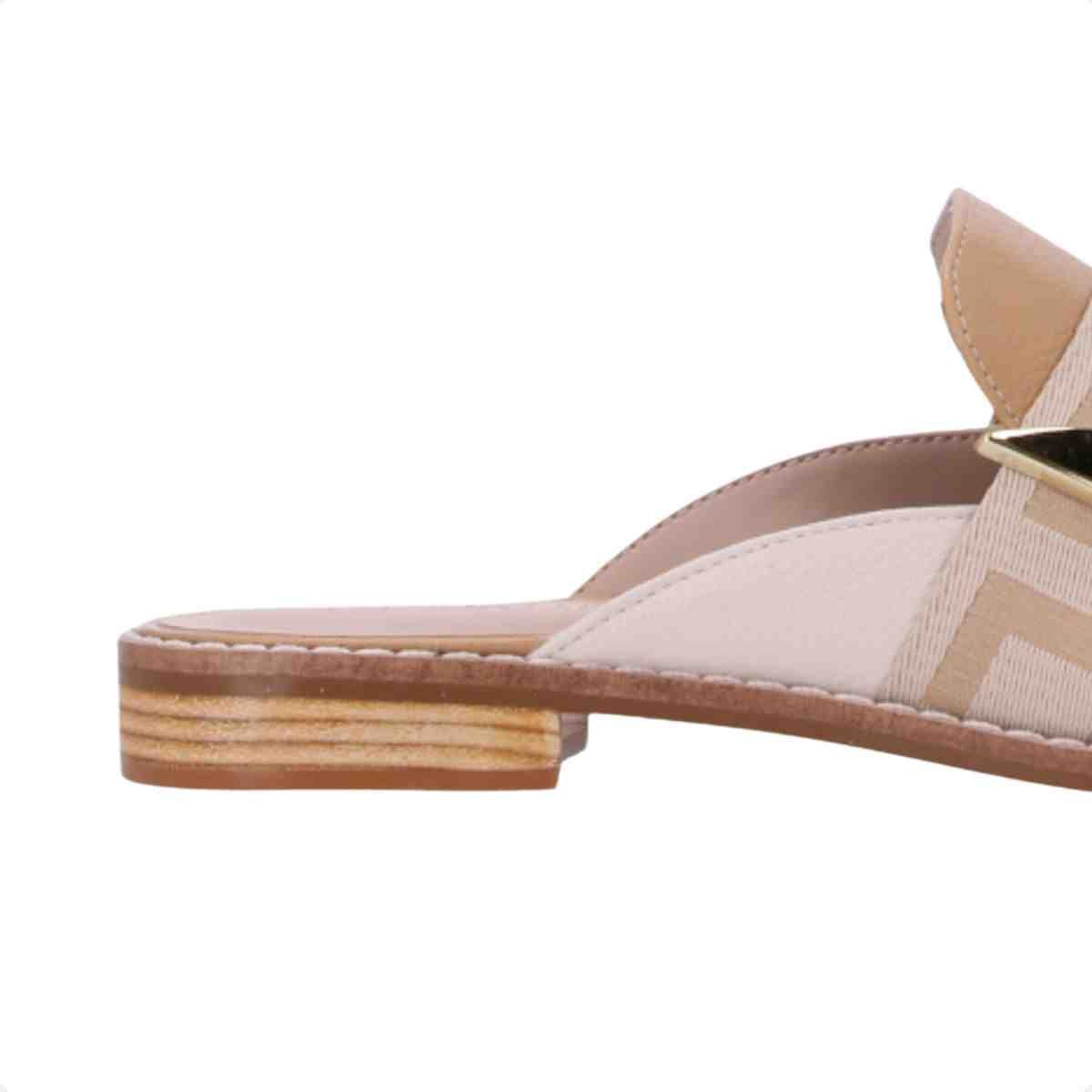 Sapato Mule Mocassim Feminino Luz Da Lua Panna Butter Bege 7
