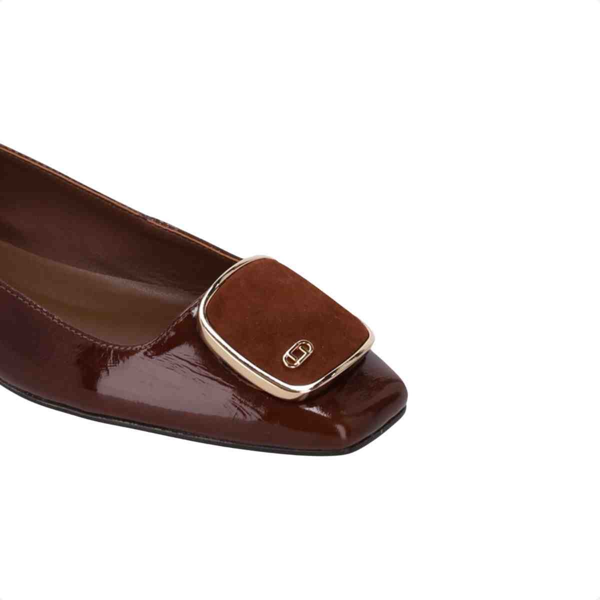Sapatilha Bico Quadrado Feminino Luz Da Lua Murano Cervo Trufa Marrom 3