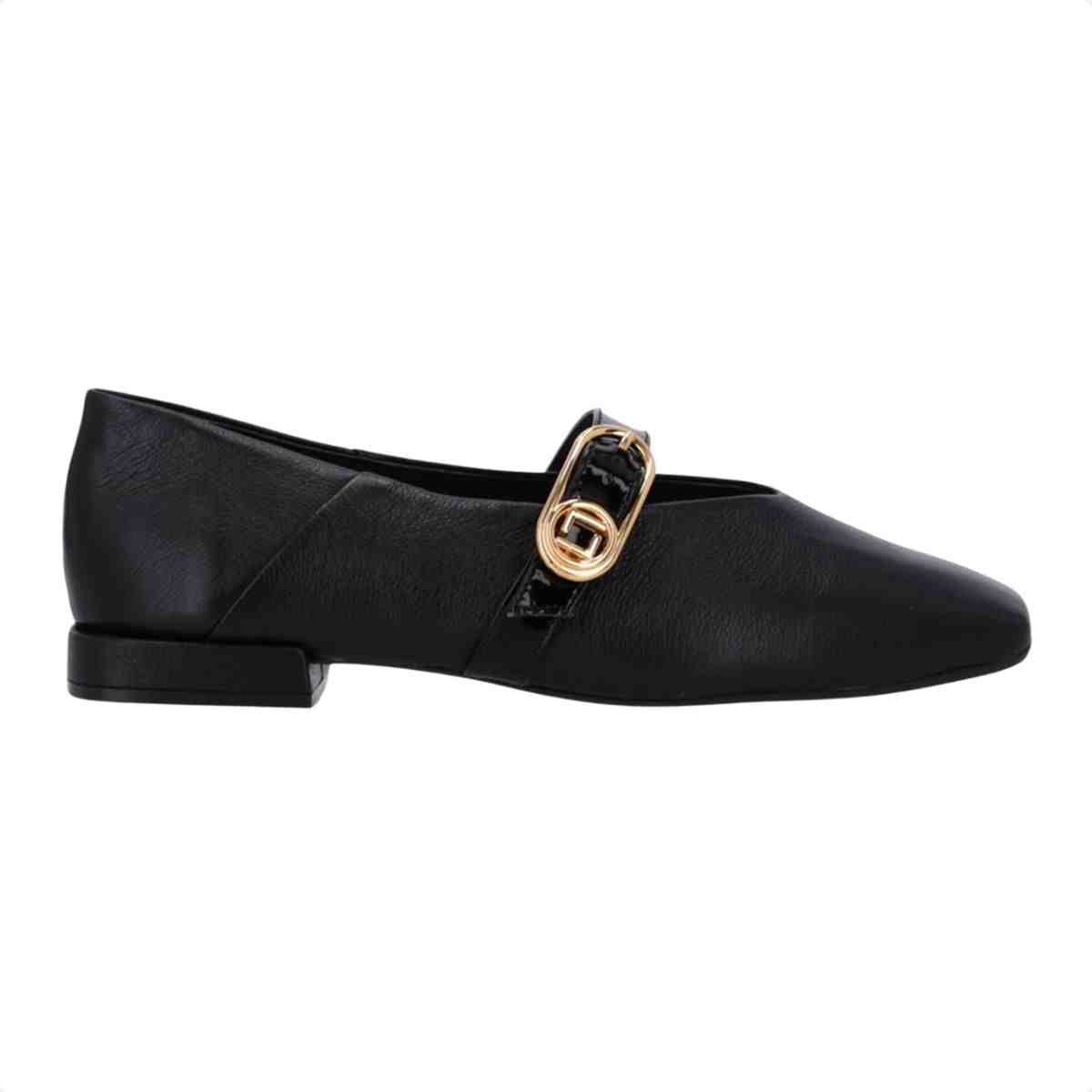 Sapatilha Bico Quadrado Feminino Luz Da Lua Saara Verona Preto