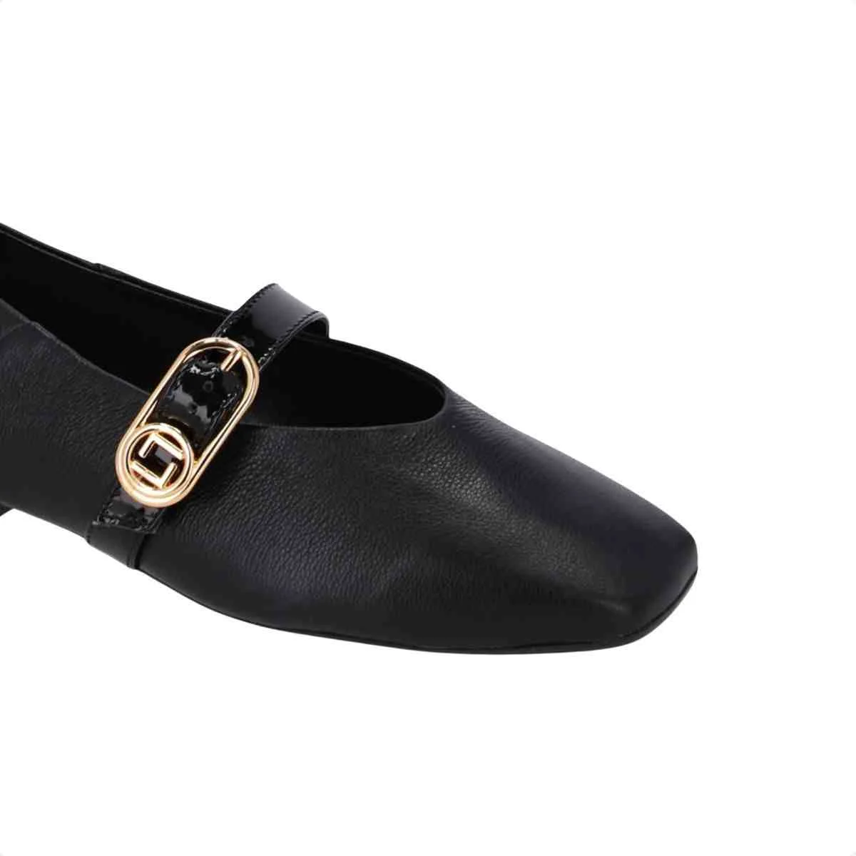 Sapatilha Bico Quadrado Feminino Luz Da Lua Saara Verona Preto Preto 3