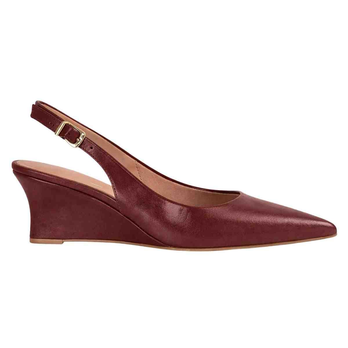 Sapato Feminino Slingback Anabela Vizzano Carmim