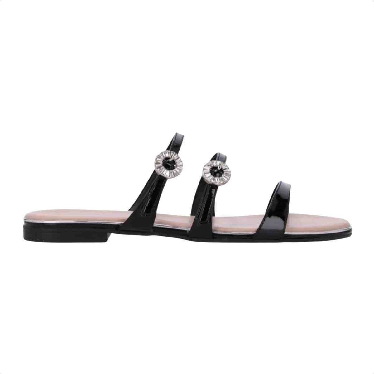 Tamanco Rasteiro Feminino Luz Da Lua Verona Preto