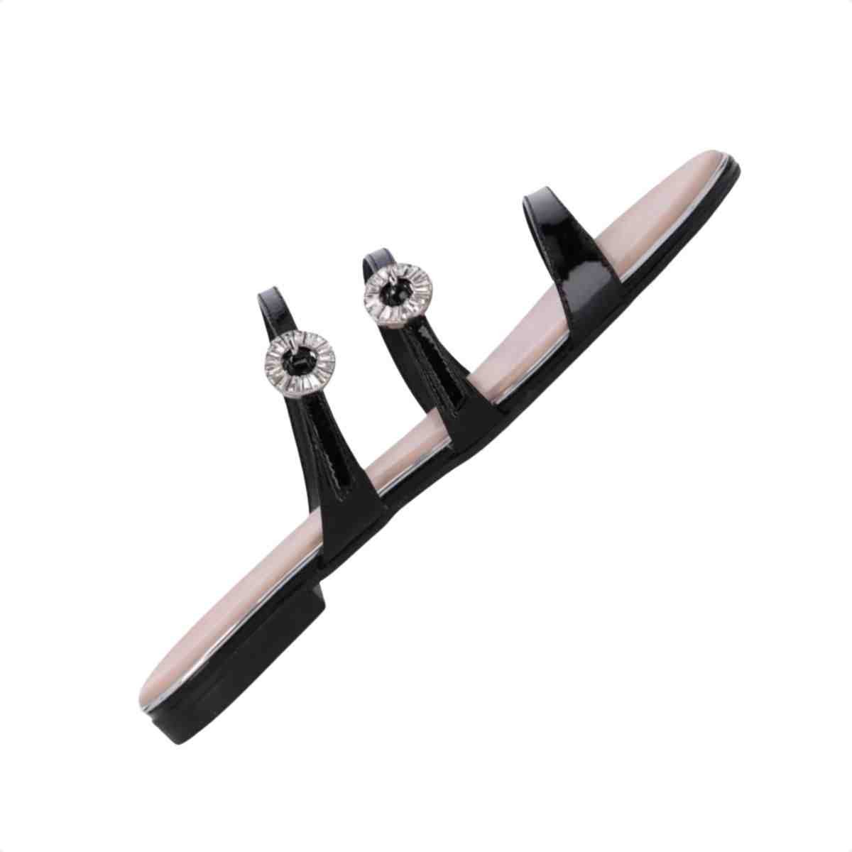 Tamanco Rasteiro Feminino Luz Da Lua Verona Preto Preto 5