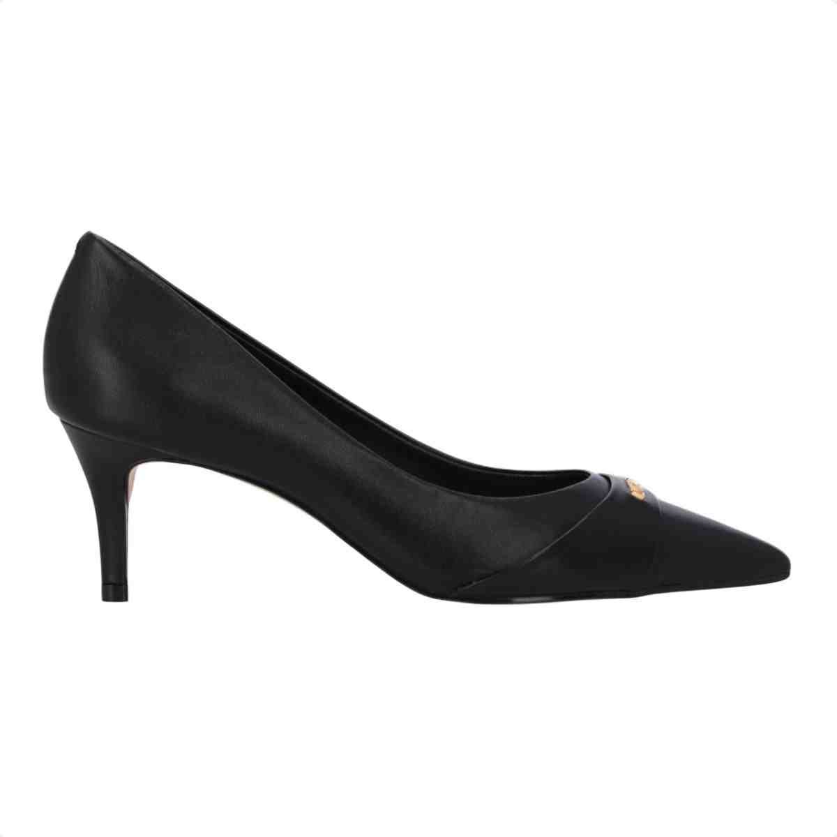Sapato Salto Médio Fino Feminino Luz Da Lua Pelica Preto