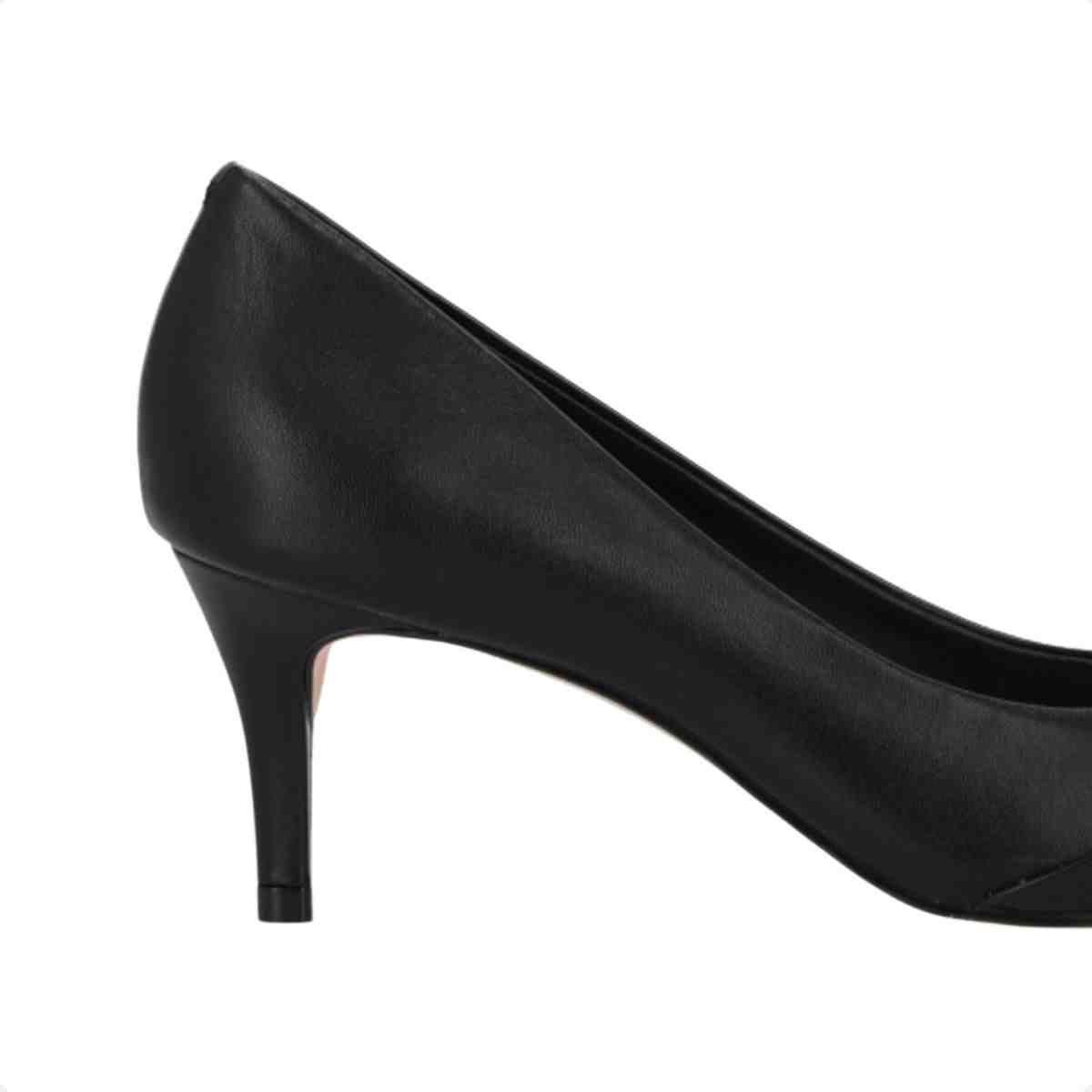 Sapato Salto Médio Fino Feminino Luz Da Lua Pelica Preto Preto 7