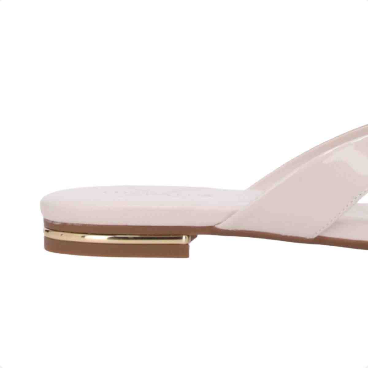 Tamanco Rasteiro Feminino Luz Da Lua Saara Panna Branco 3