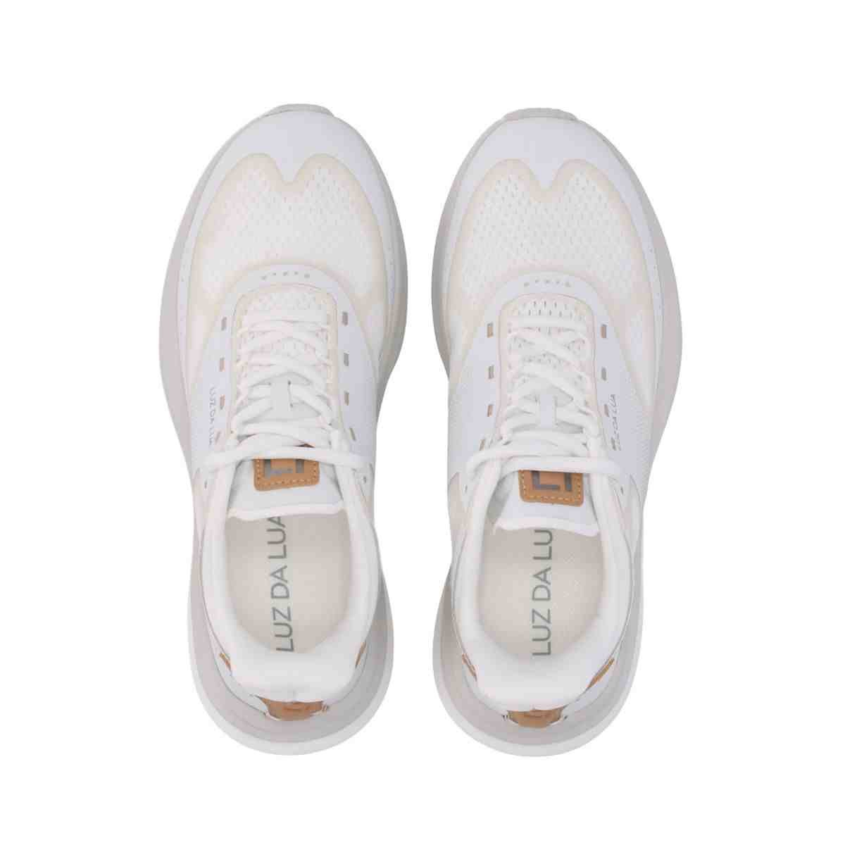 Tenis Moda Feminino Luz Da Lua Sky Ergoform Bianco Branco/Azul 4