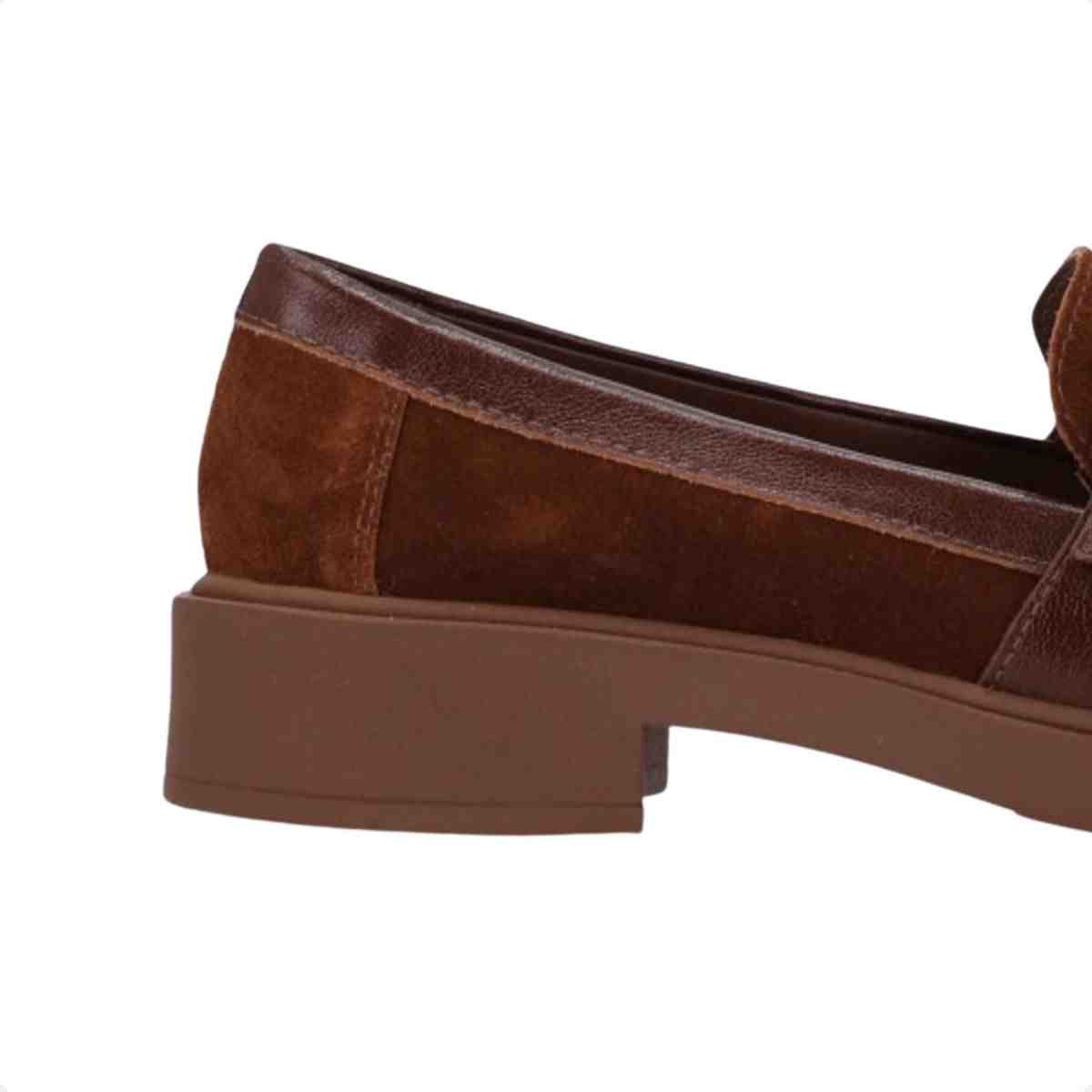 Sapato Mocassim Feminino Luz Da Lua Camurca Trufa Marrom 7