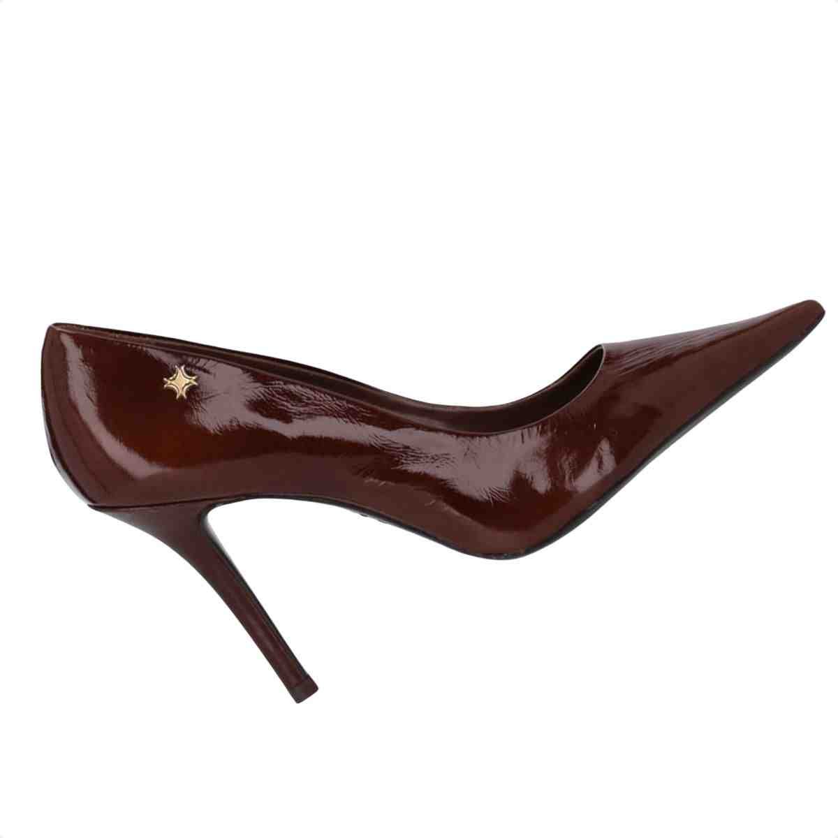 Sapato Salto Alto Fino Feminino Luz Da Lua Murano Trufa Marrom 5