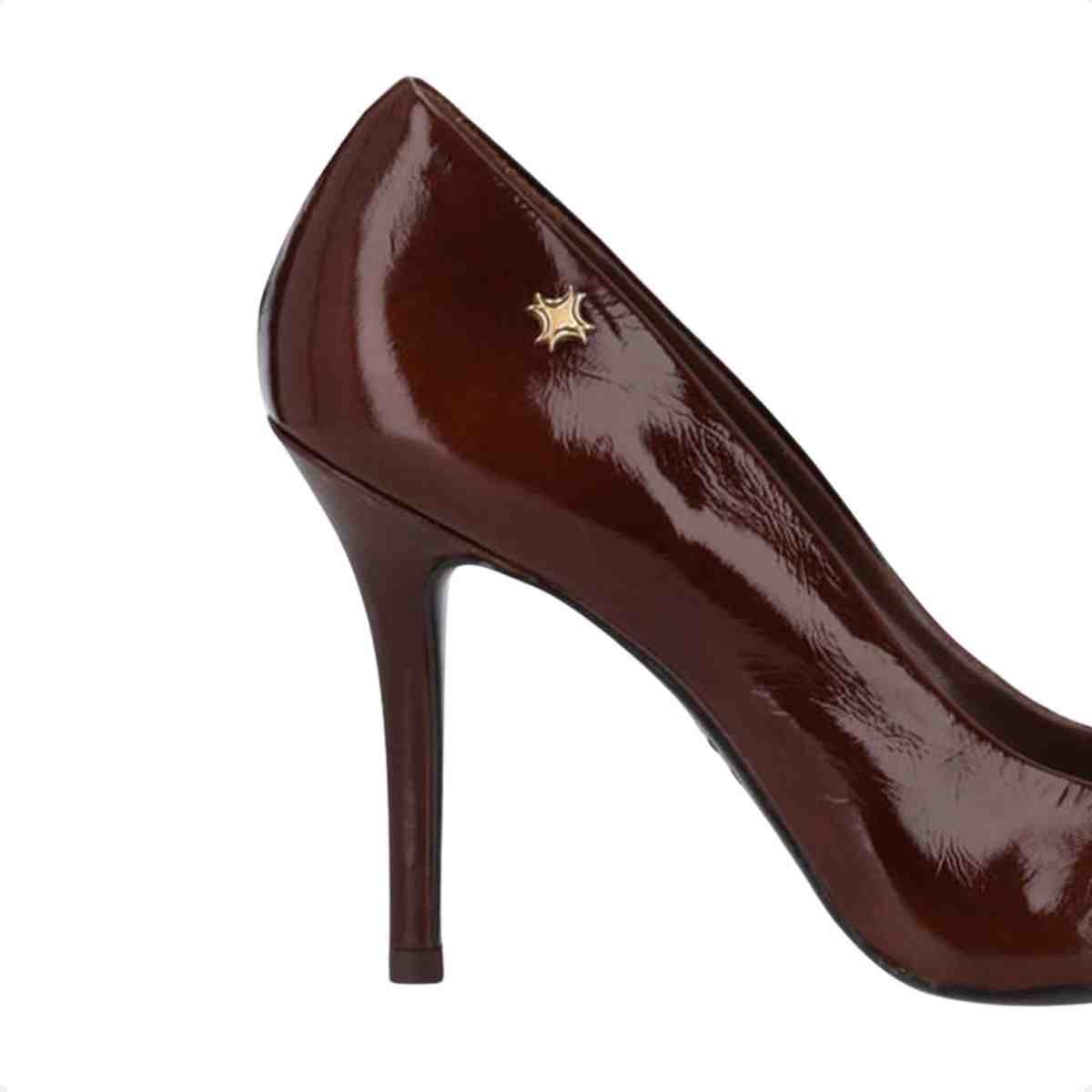 Sapato Salto Alto Fino Feminino Luz Da Lua Murano Trufa Marrom 7