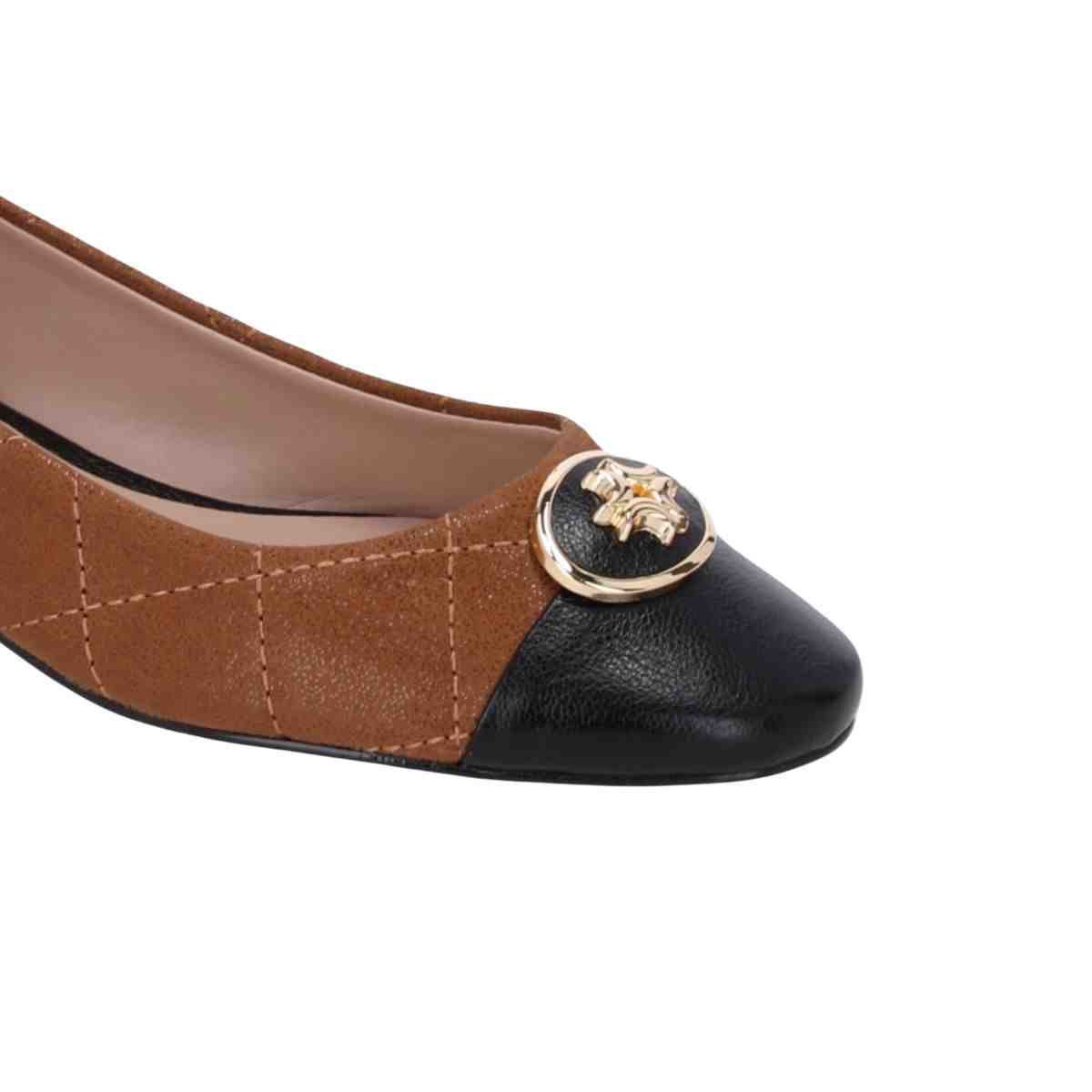 Sapatilha Bico Redondo Feminino Luz Da Lua  Atacama Preto Arenito Marrom 4